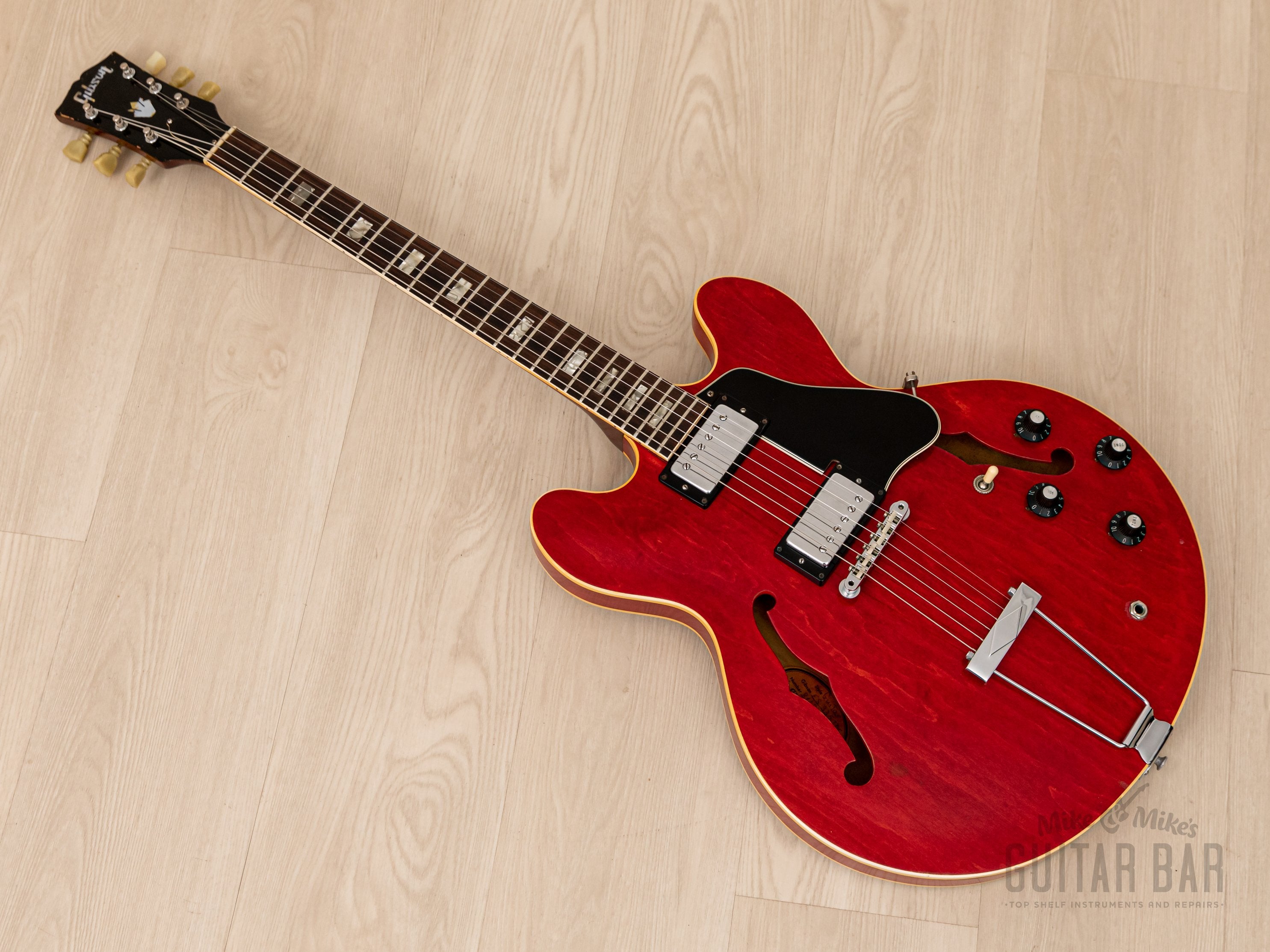 1968 Gibson ES-335 TDC Vintage Electric Guitar Cherry w/ Patent Sticker T Tops, Case