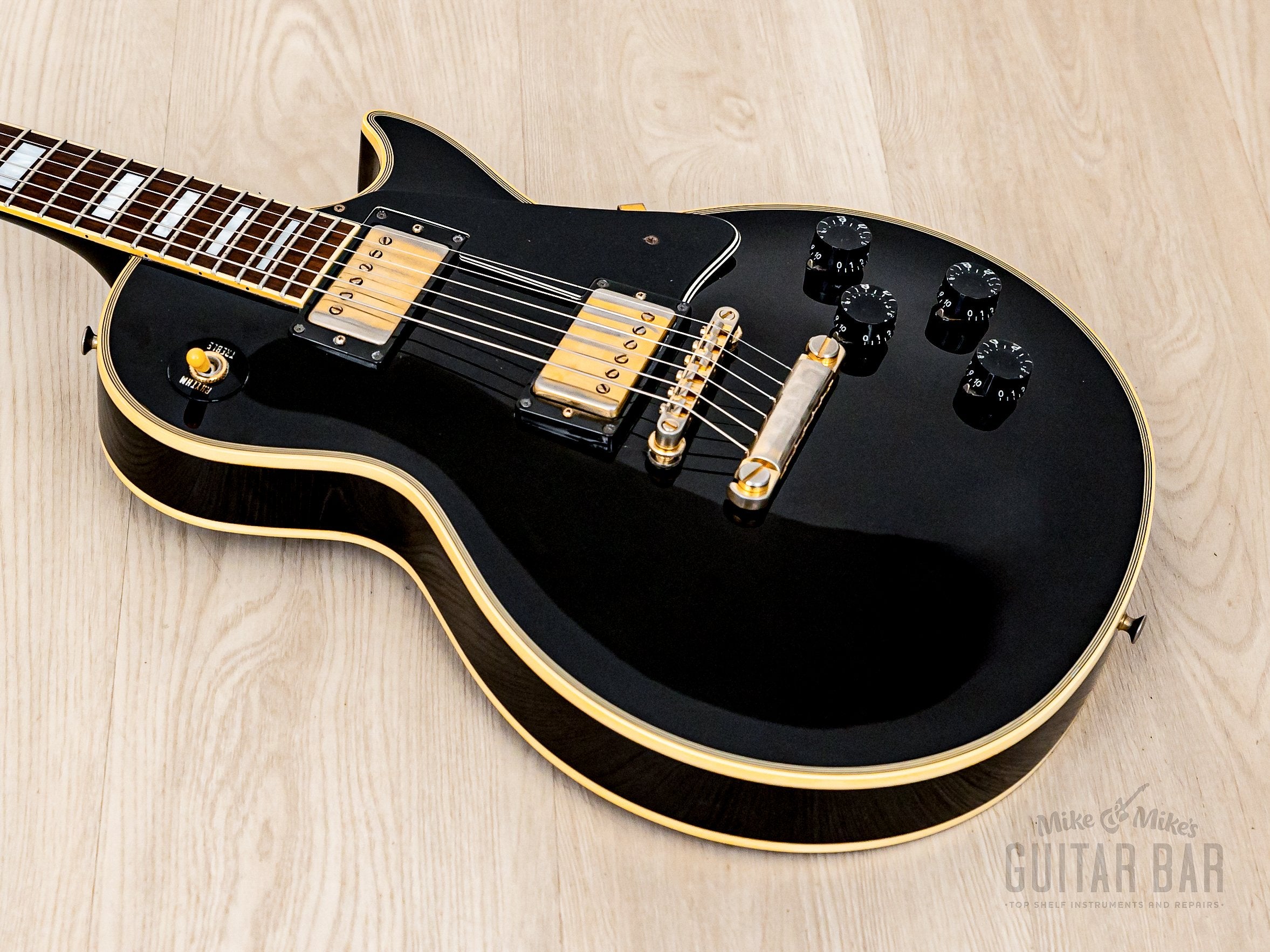 1988 Orville by Gibson Les Paul Custom LPC Black Beauty w/ Tim Shaw PAFs, Japan Terada