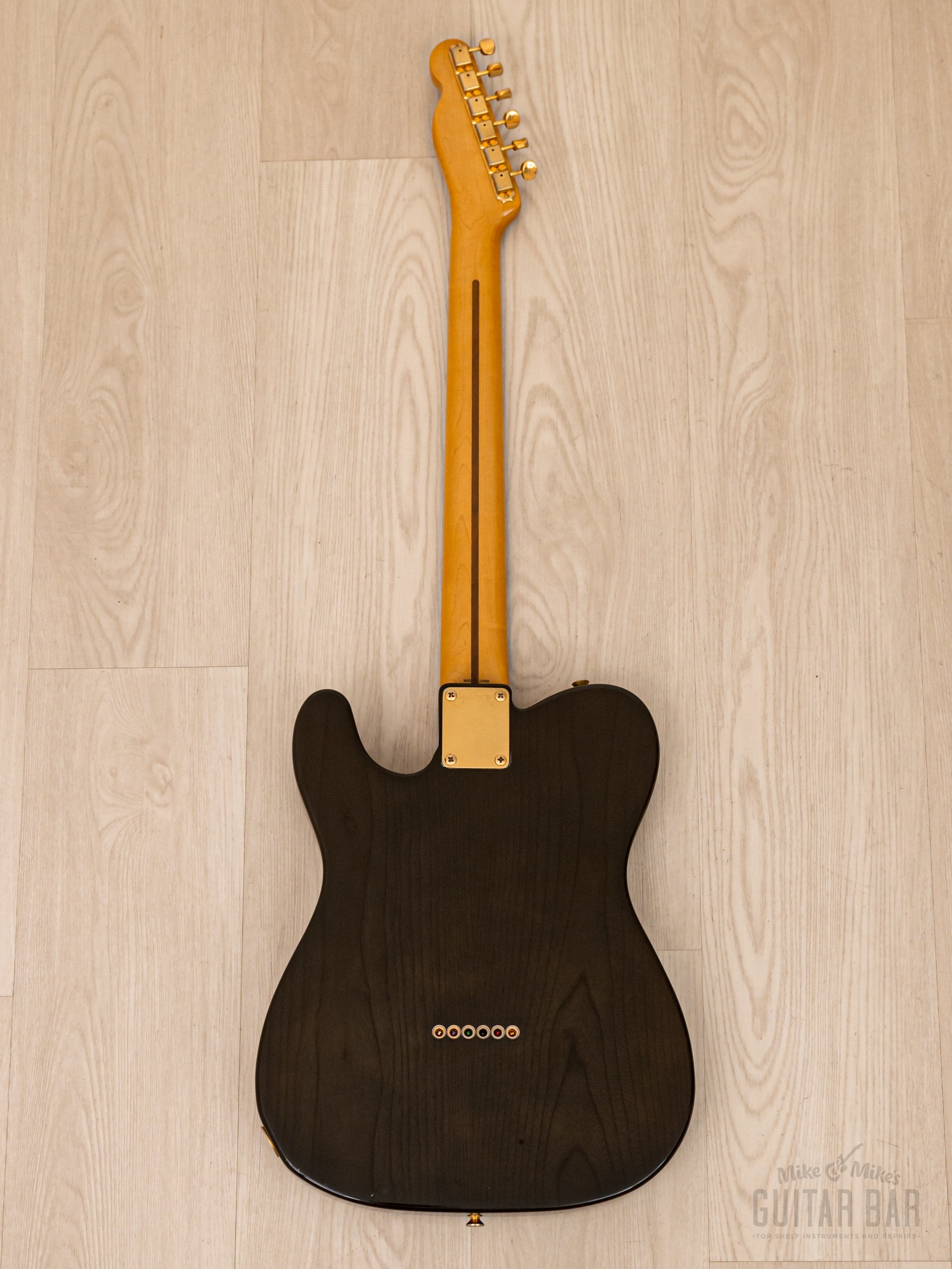 1990 Fender Order Made Telecaster Trans Black Ash w/ Gold Hardware & USA Pickups, Japan MIJ Fujigen