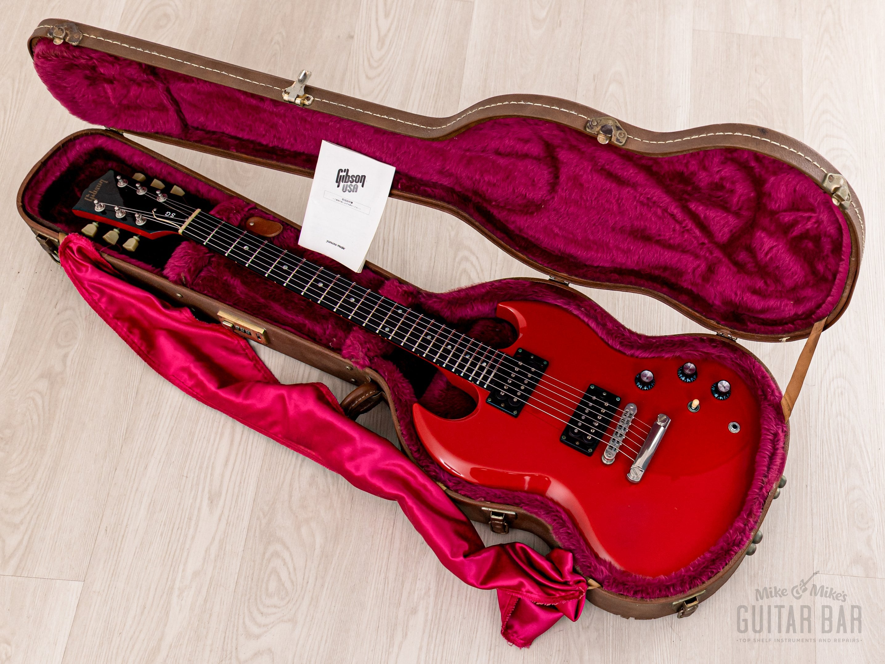 1990 Gibson SG Special Ferrari Red w/ 490R & 490T Humbuckers, Case & Tags, Yamano