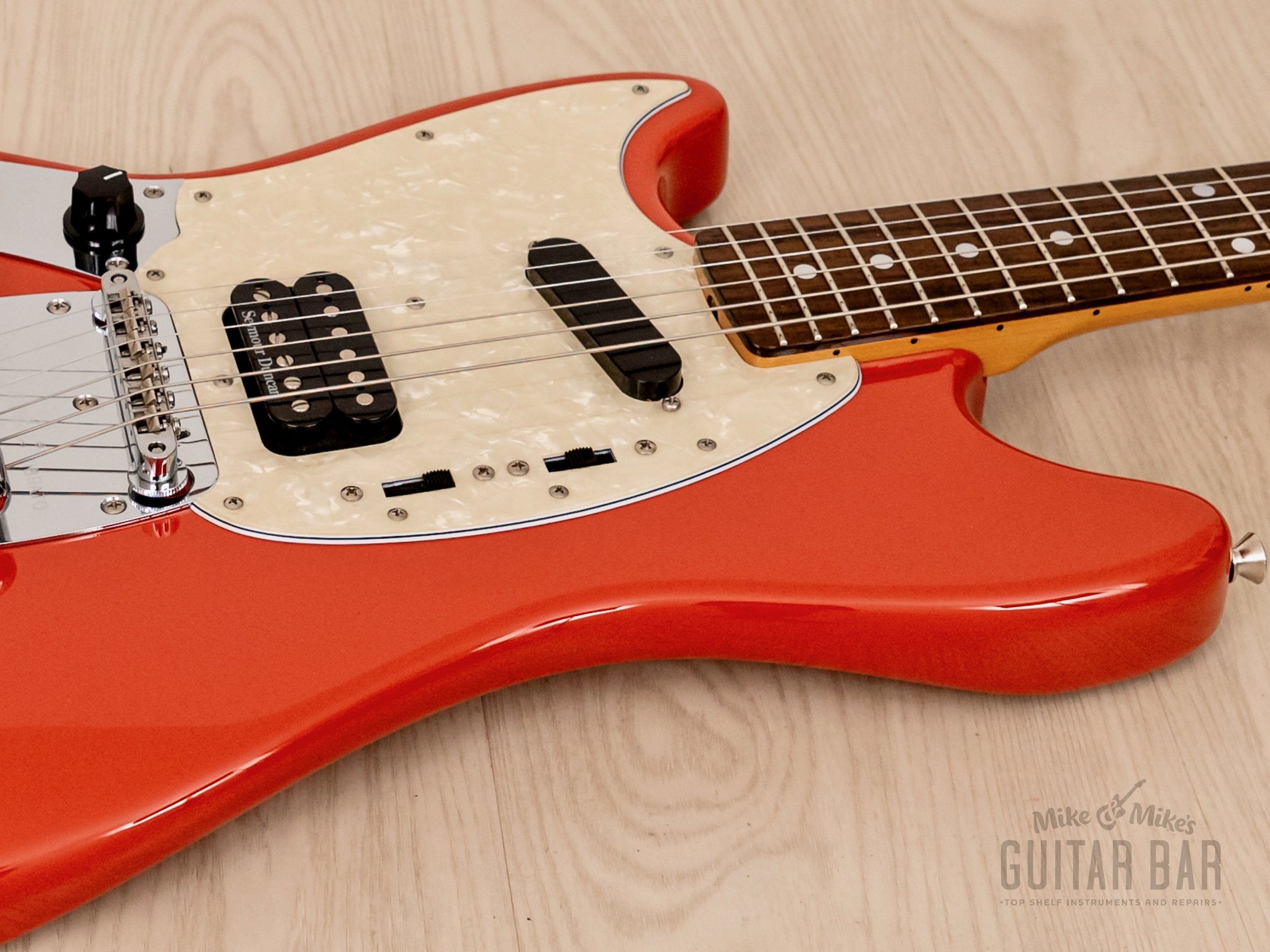 2012 Fender Kurt Cobain Mustang Left-Handed Fiesta Red w/ Seymour Duncan SH-4, Japan MIJ