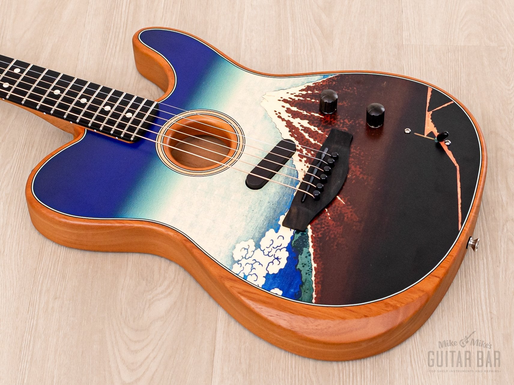 2023 Fender American Acoustasonic Telecaster Tokyo Flagship Limited Edition Hokusai Mt Fuji