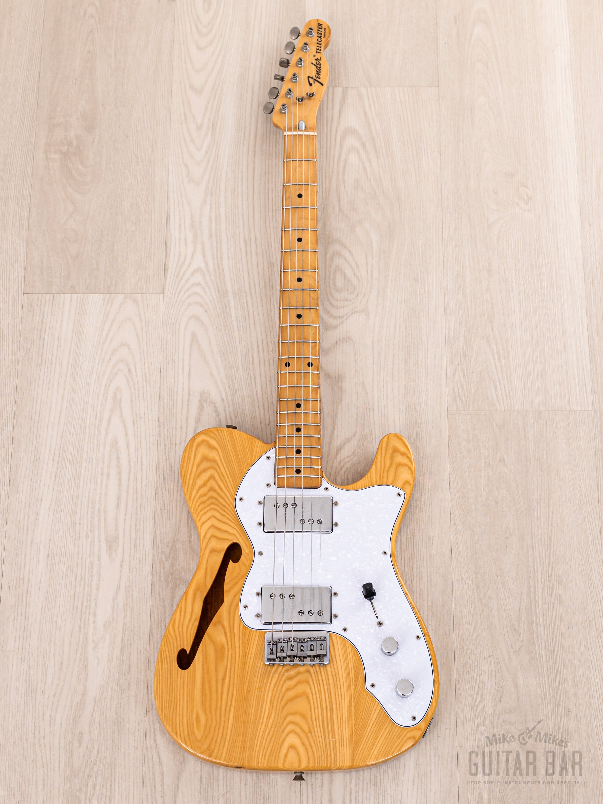 1995 Fender Telecaster Thinline ‘72 Vintage Reissue TN72-85 Natural Ash w/ Wide Range, Japan MIJ