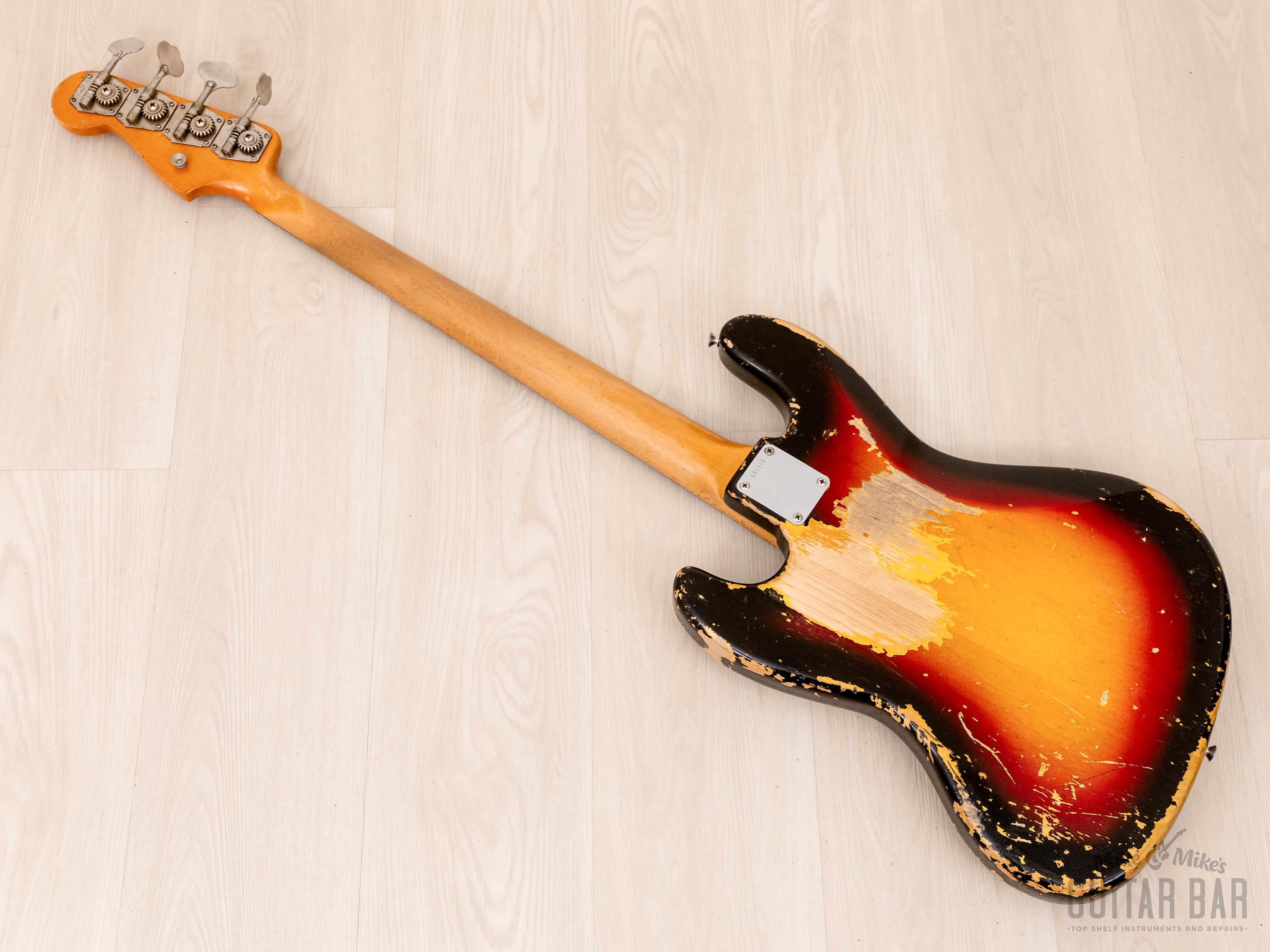 1963 Fender Jazz Bass Pre-CBS Vintage Bass Sunburst w/ Case