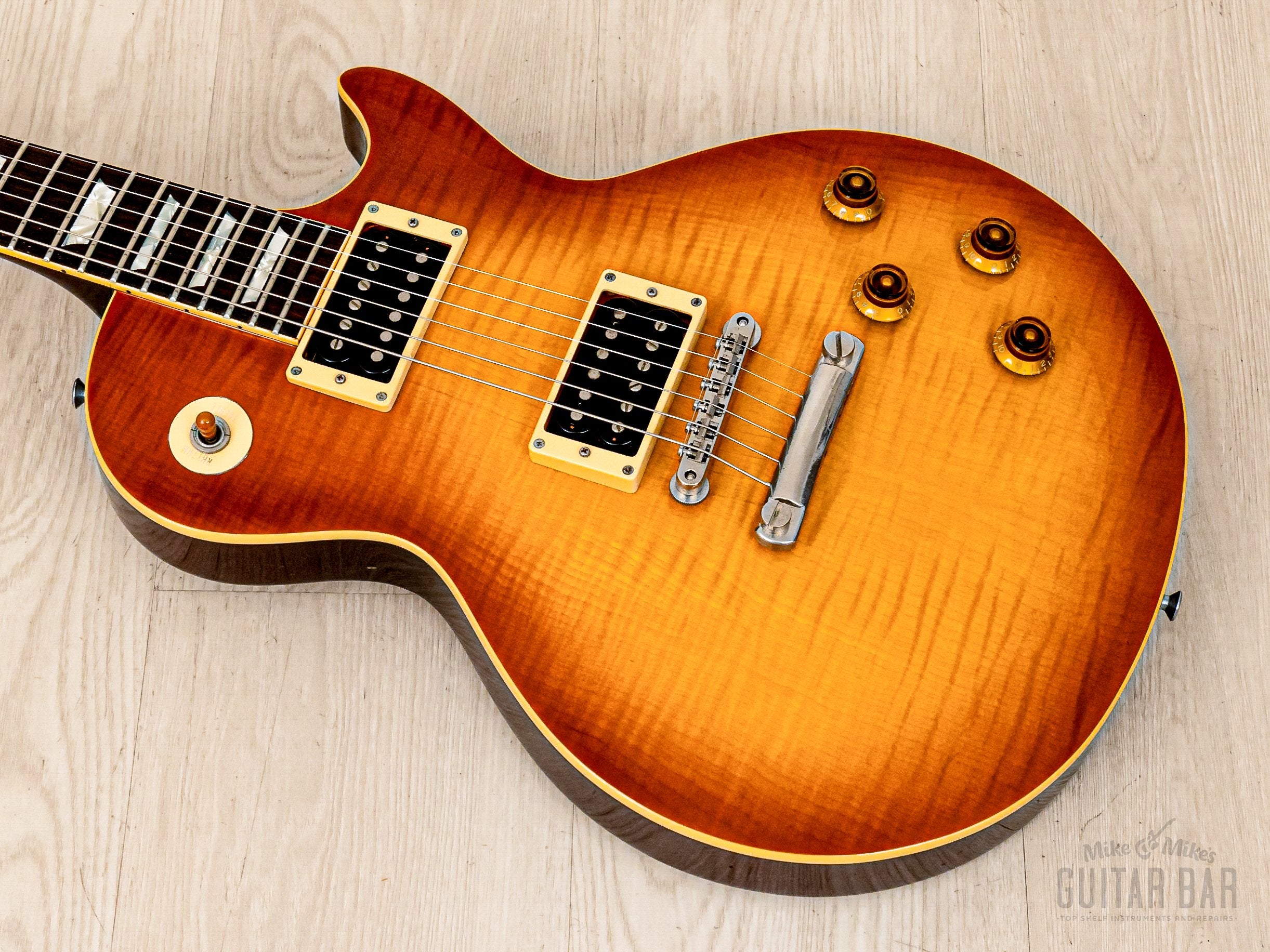 1991 Burny RLG '59 Model Standard Flame Top w/ 50s-Style Neck & VH-1 PAFS, Japan Fernandes