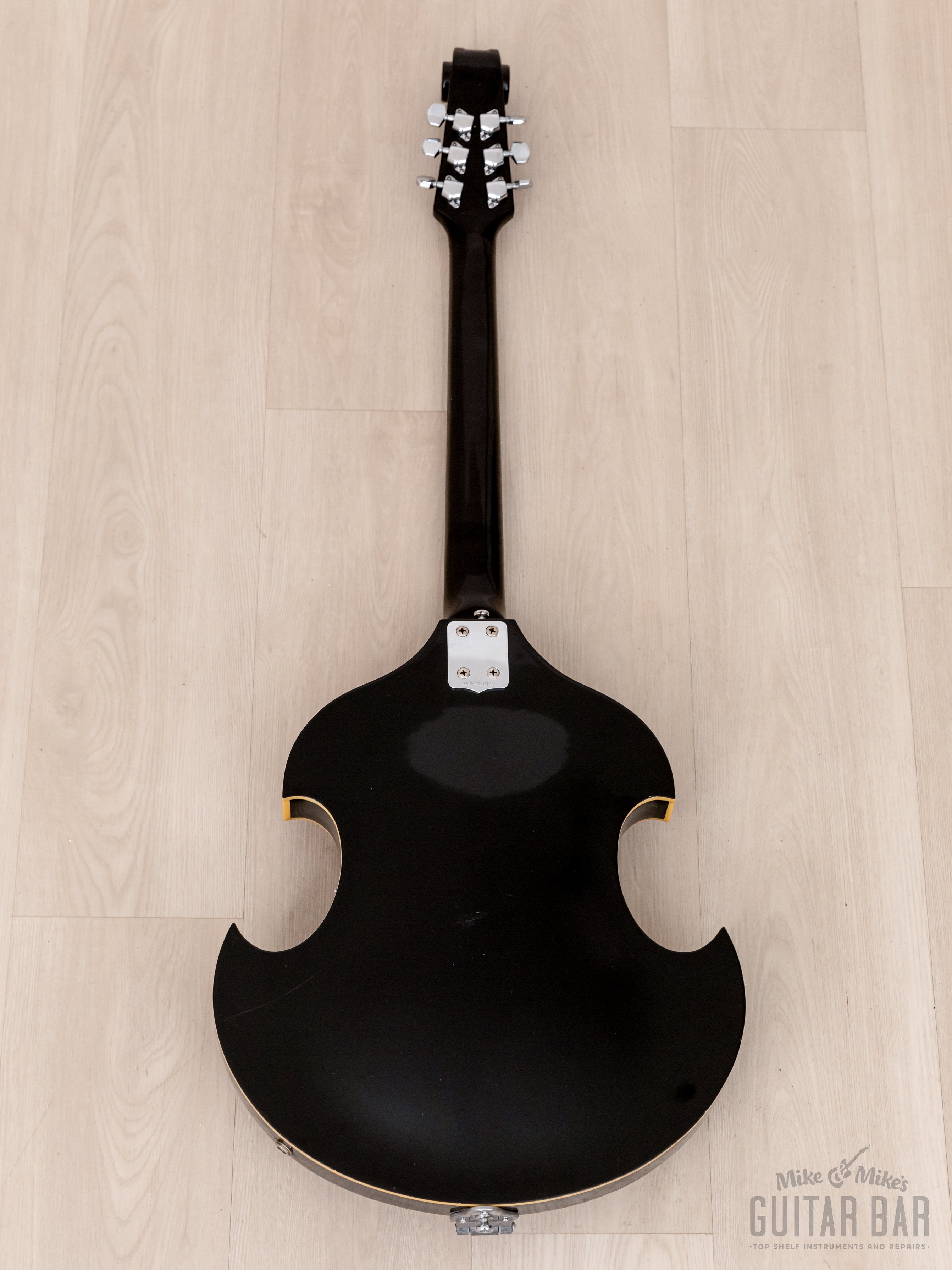 1960s Firstman Liverpool 67 Special Vintage Hollowbody Guitar Black w/ Case & Tags, Japan