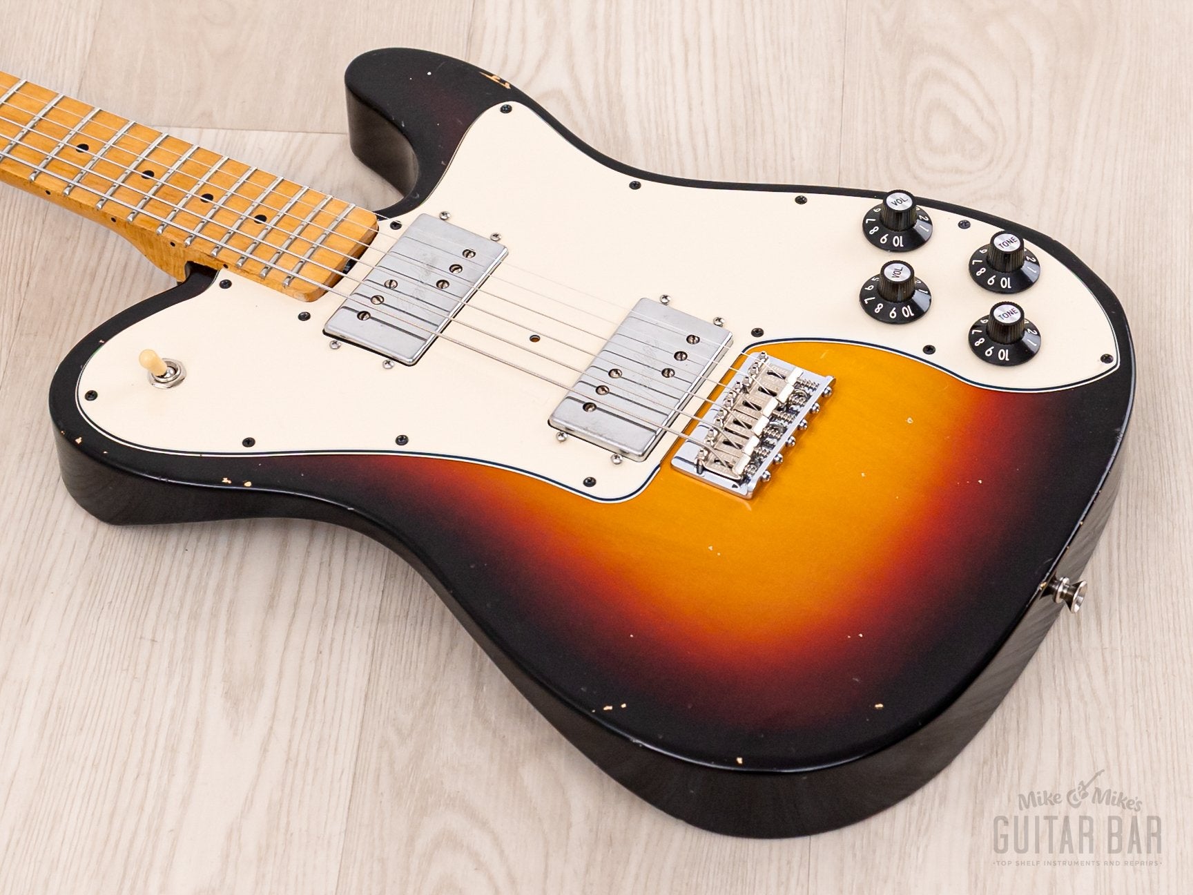 T-Style Deluxe Baritone Custom-Built Electric Guitar Sunburst Lacquer w/ MJT Body, Fender Wide Range