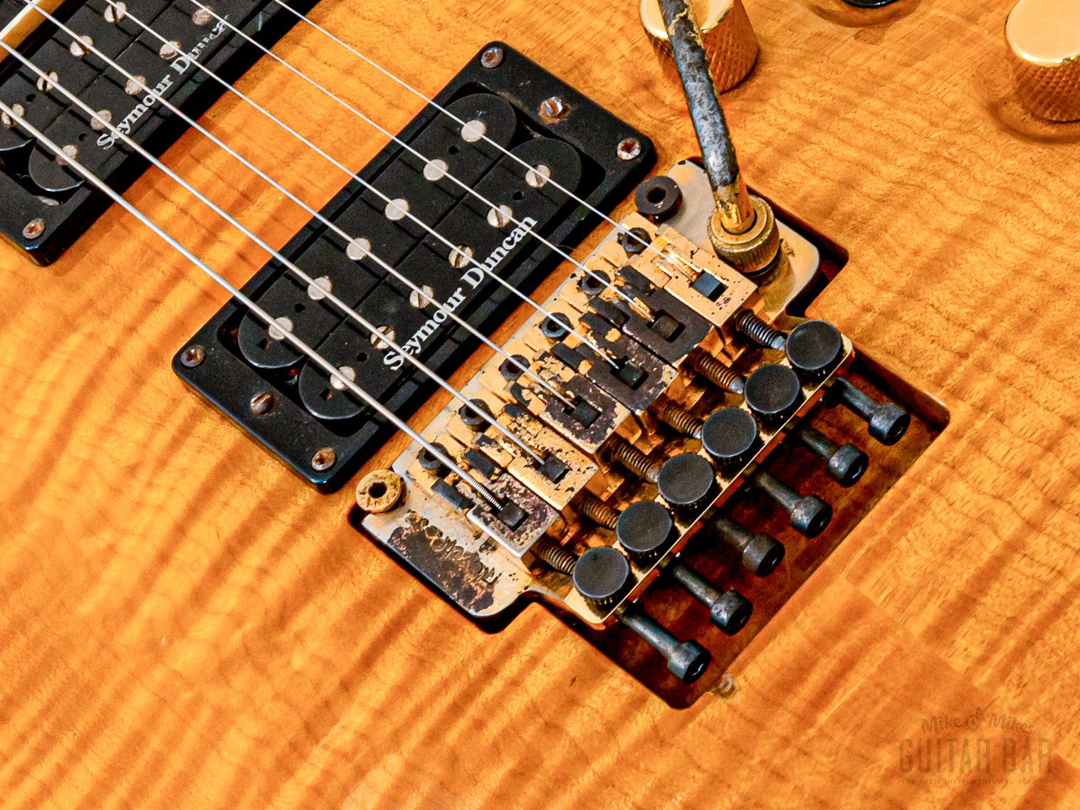 1992 ESP Horizon-Custom-FM HH Superstrat Flame Top Natural w/ Floyd Ro