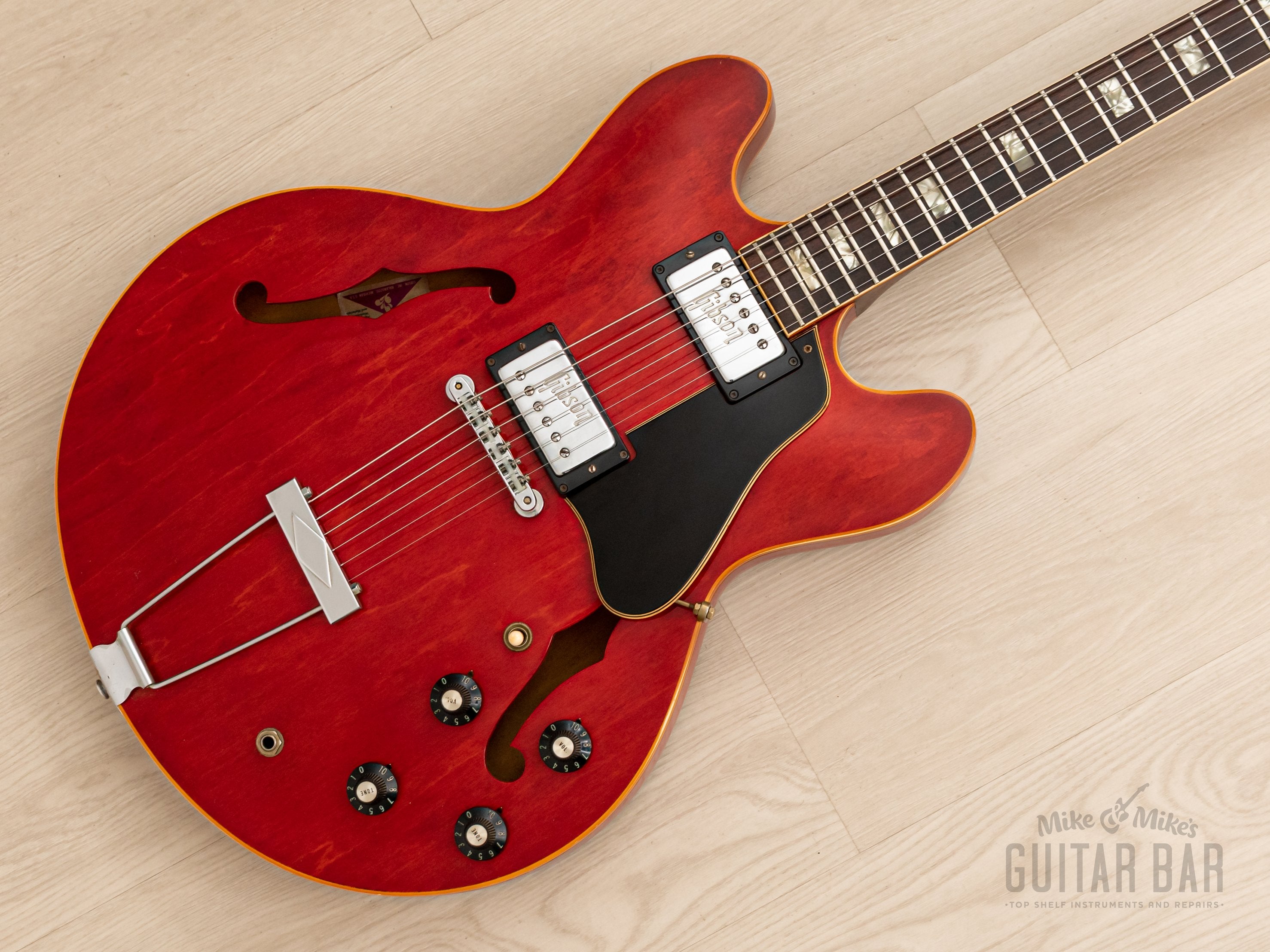 1972 Gibson ES-335 TDC Vintage Semi-Hollow Guitar Cherry w/ Embossed T Tops, Hangtag & Case