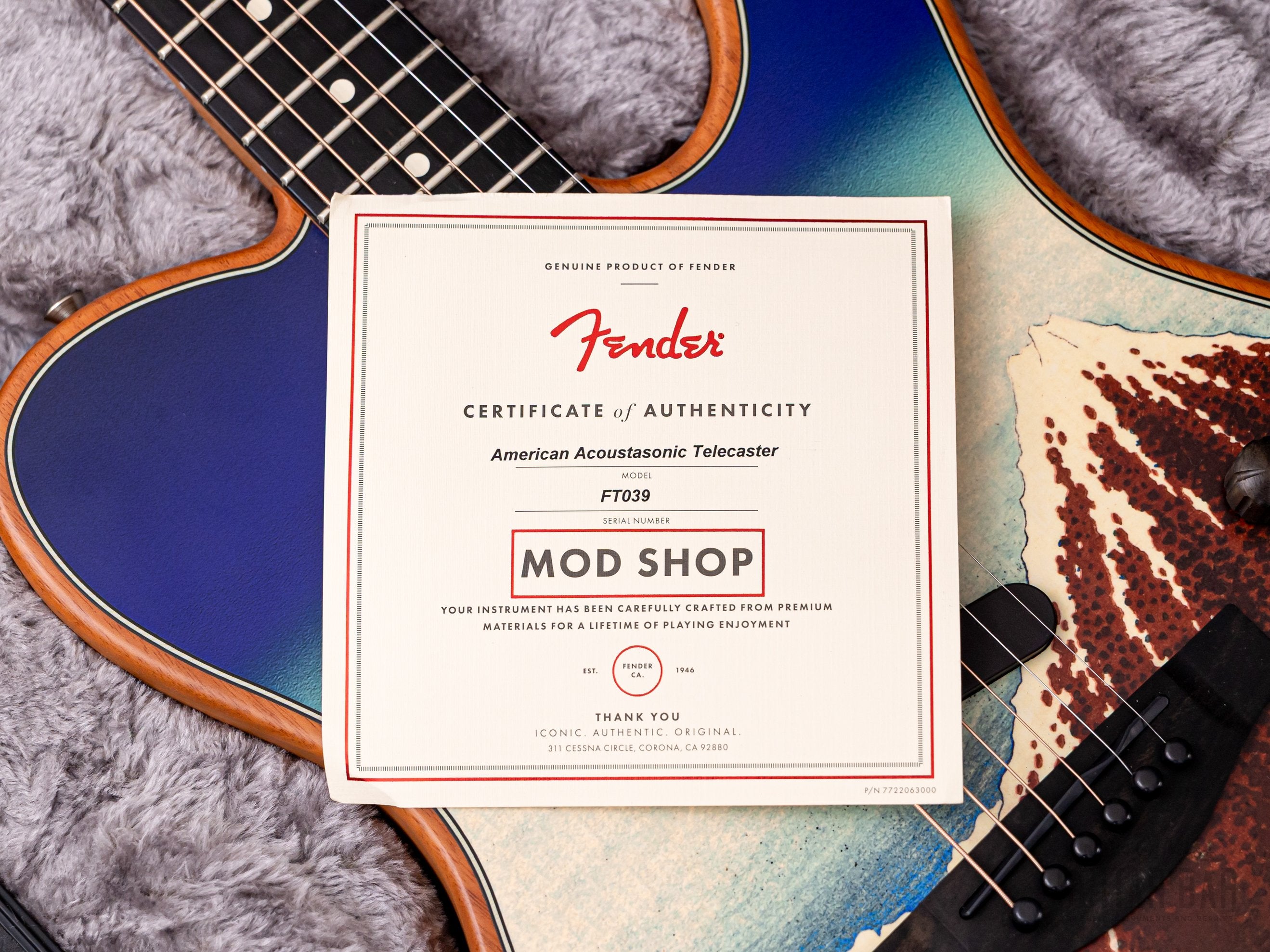 2023 Fender American Acoustasonic Telecaster Tokyo Flagship Limited Edition Hokusai Mt Fuji