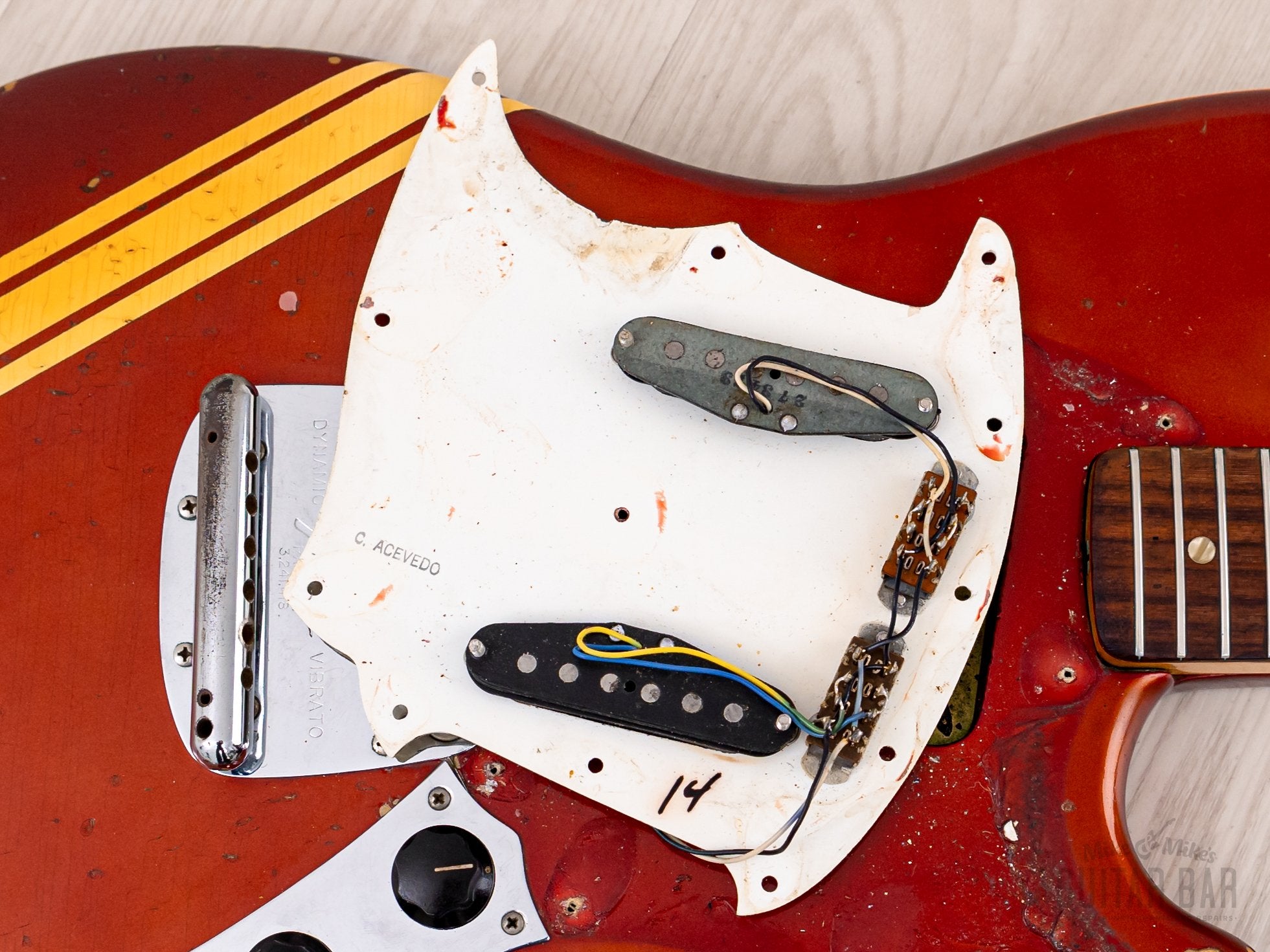 1974 Fender Competition Mustang Vintage Offset Guitar Competition Red