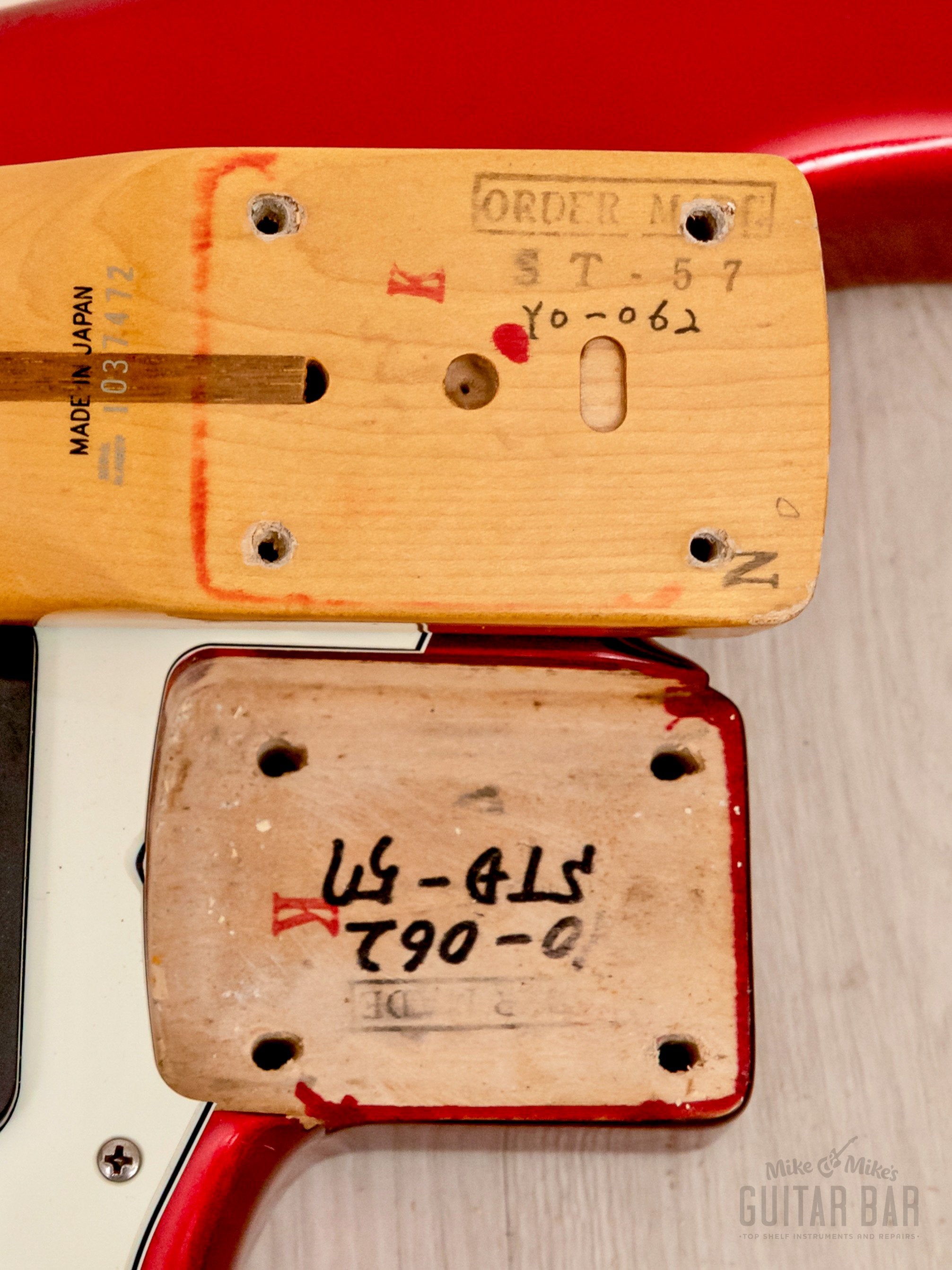 1990 Fender Order Made Stratocaster Scalloped Fretboard, Candy Apple Red w/ Seymour Duncan Hot Rails, Japan MIJ Fujigen