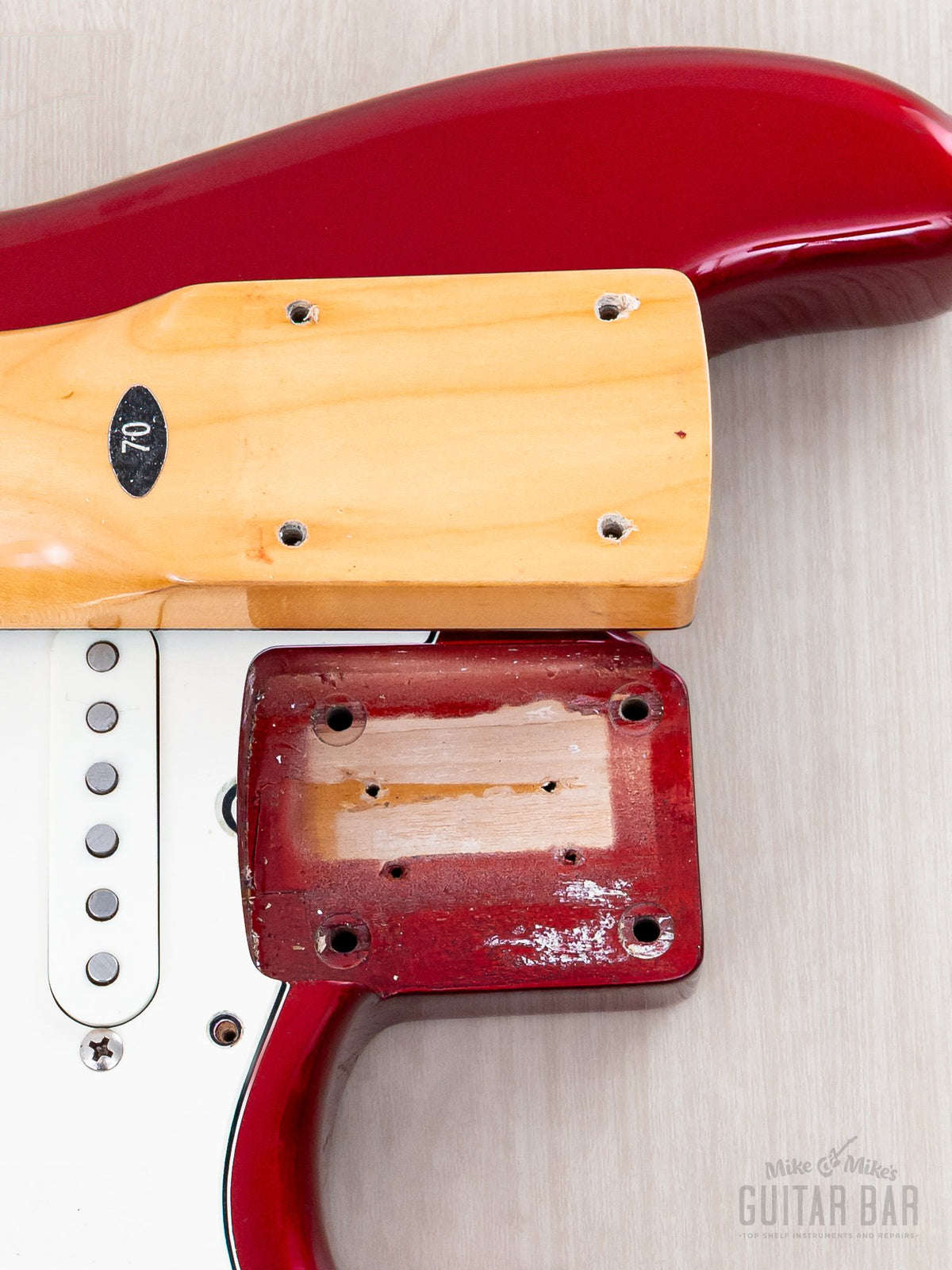 1984 Tokai Goldstar Sound TST-70 Metallic Red, neck pocket