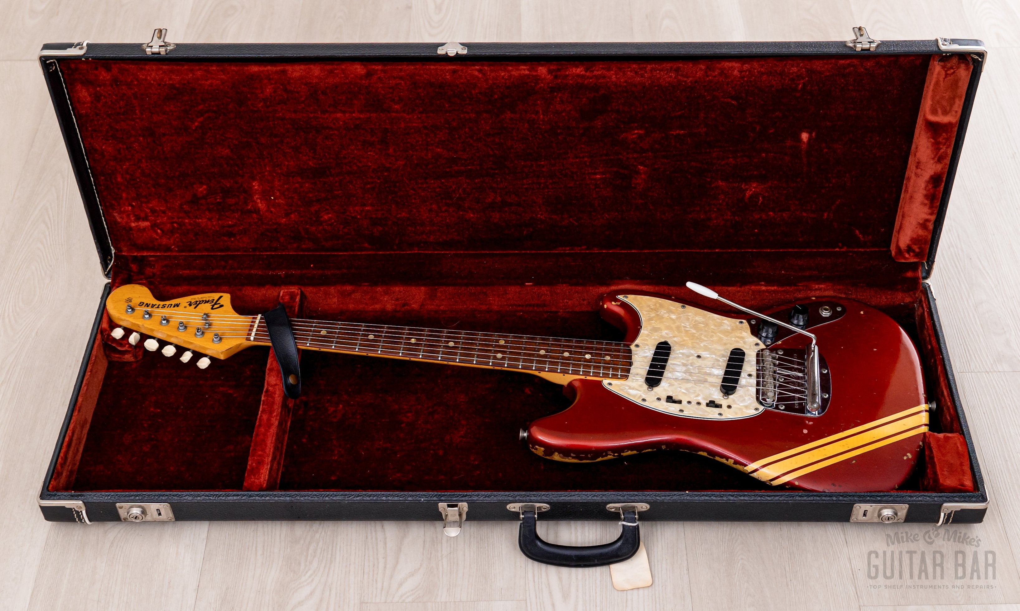 1974 Fender Competition Mustang Vintage Offset Guitar Competition Red