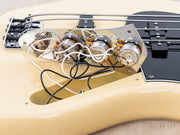 1997 Fender American Standard Jazz Bass Olympic White, control cavity wiring and CTS pots