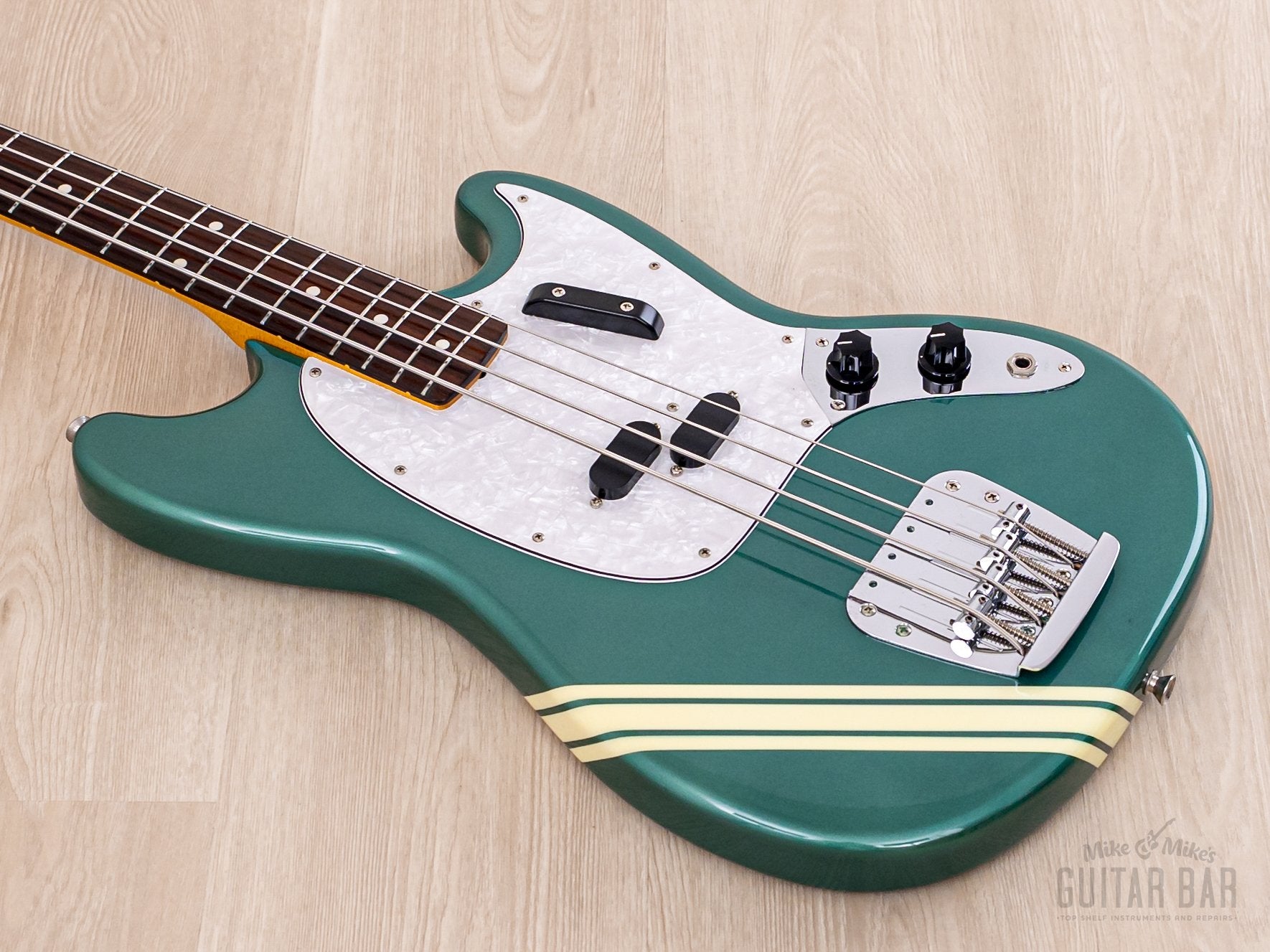 2002 Fender Competition Mustang Bass '69 Vintage Reissue MB98-75SD/CO Ocean Turquoise w/ Hangtags, Japan CIJ