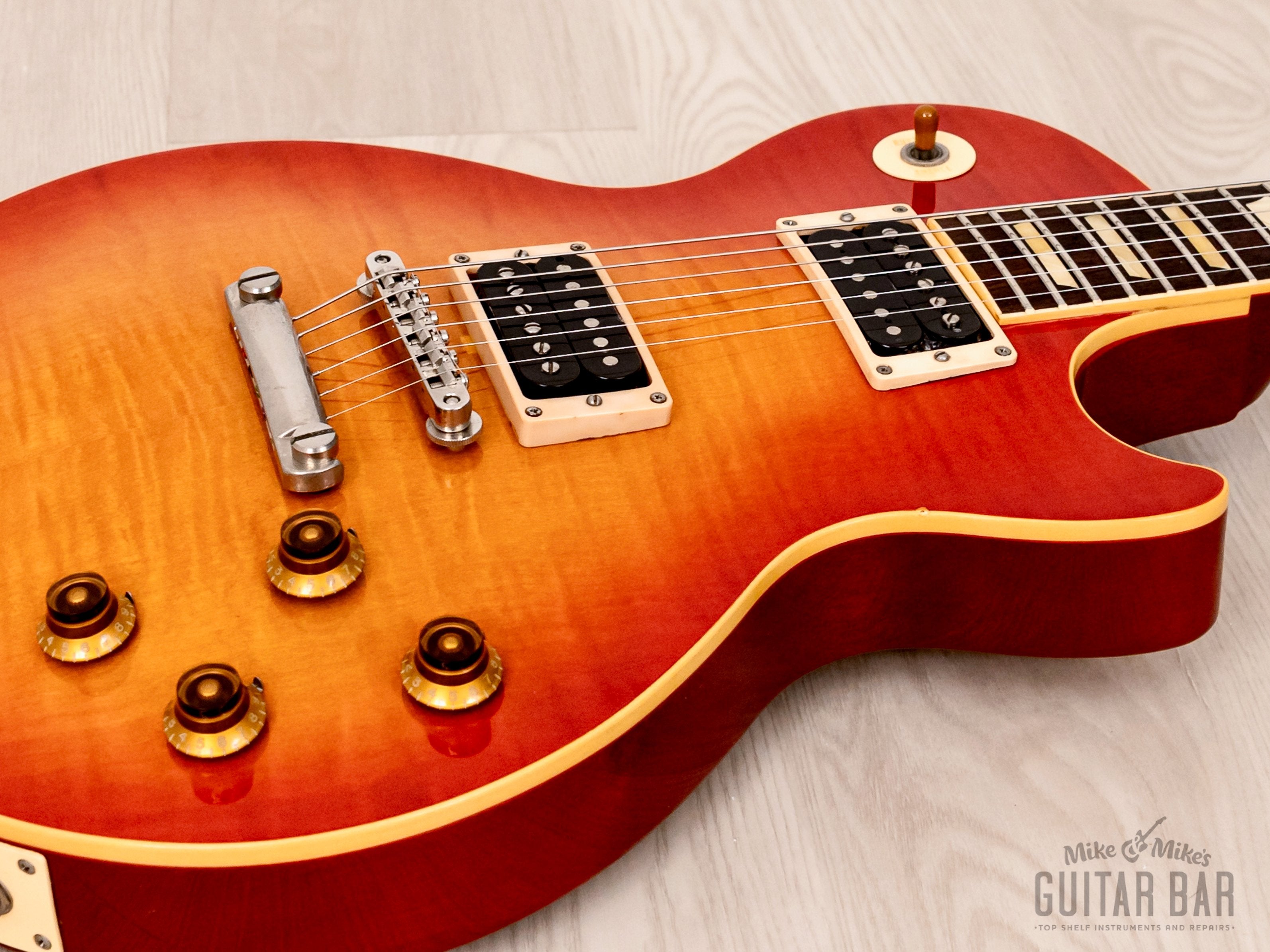 1993 Orville by Gibson Les Paul Standard LPS-59R Cherry Sunburst Flame Top Burst w/ 57 Classic PAFs, Japan Fujigen