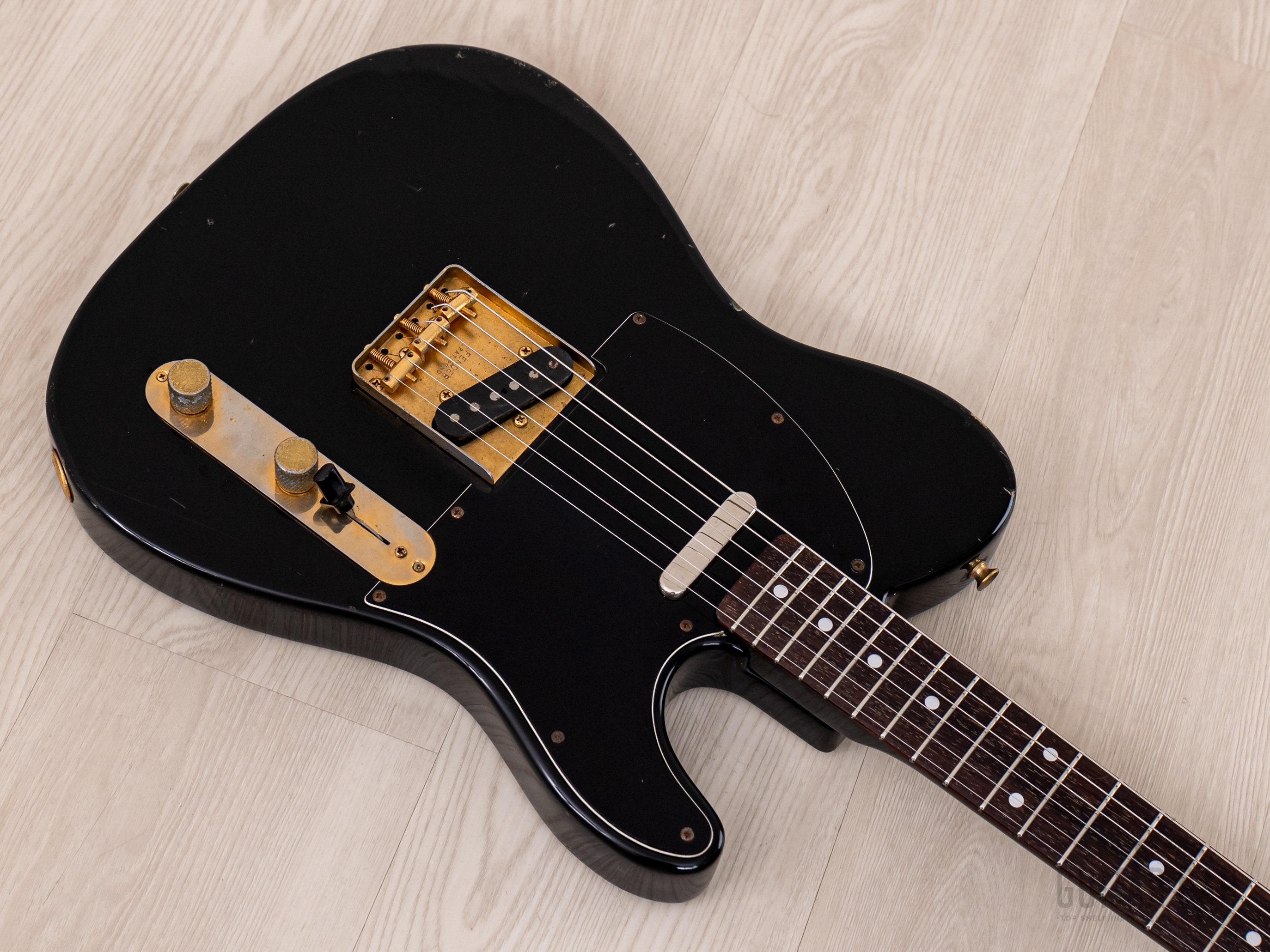 1988 Fender Telecaster TLG60-80 Vintage Guitar Black w/ Gold Hardware & Case, Japan MIJ Fujigen