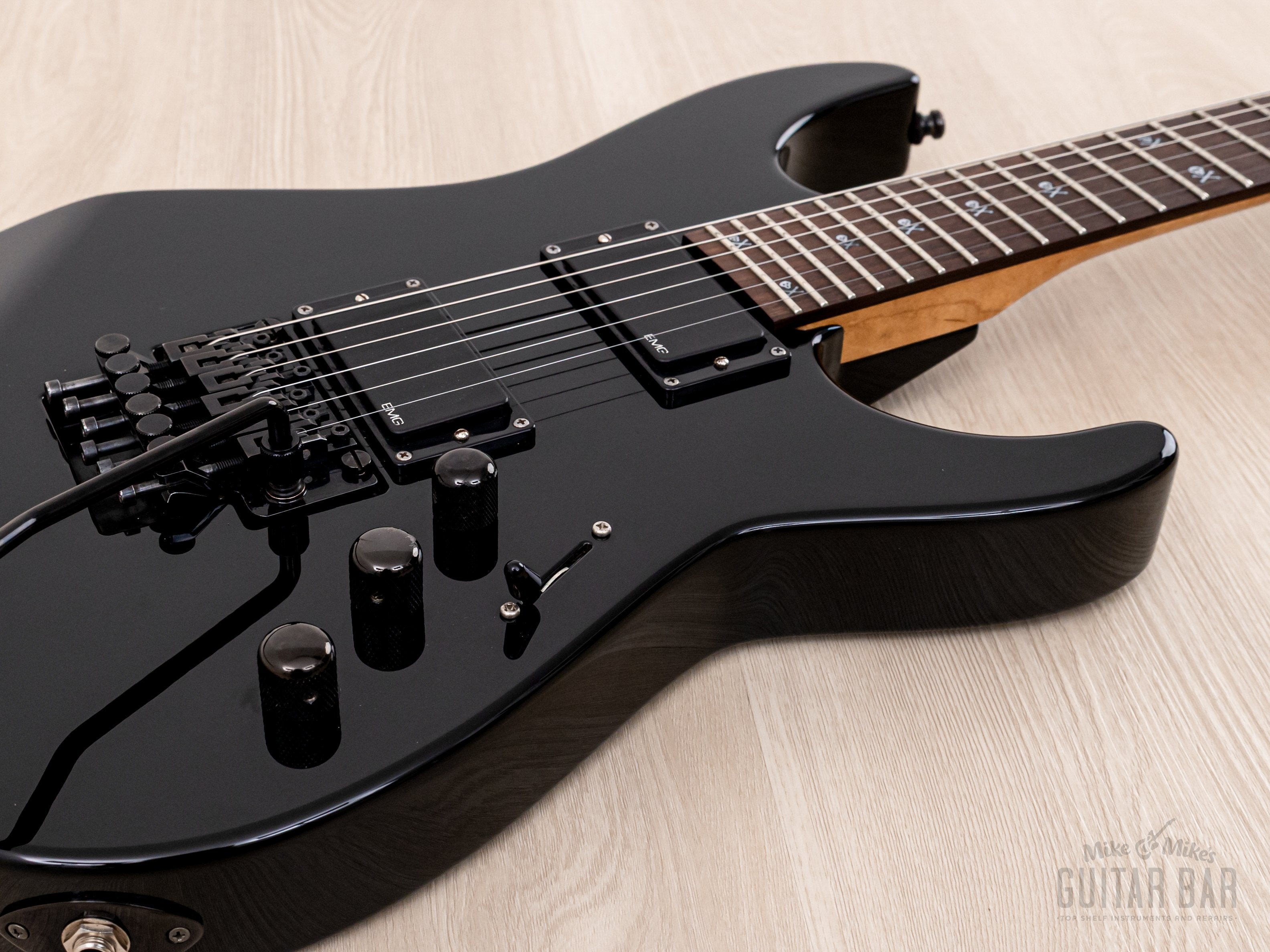 1997 ESP KH-2 Kirk Hammett Signature Black w/ EMG, Case