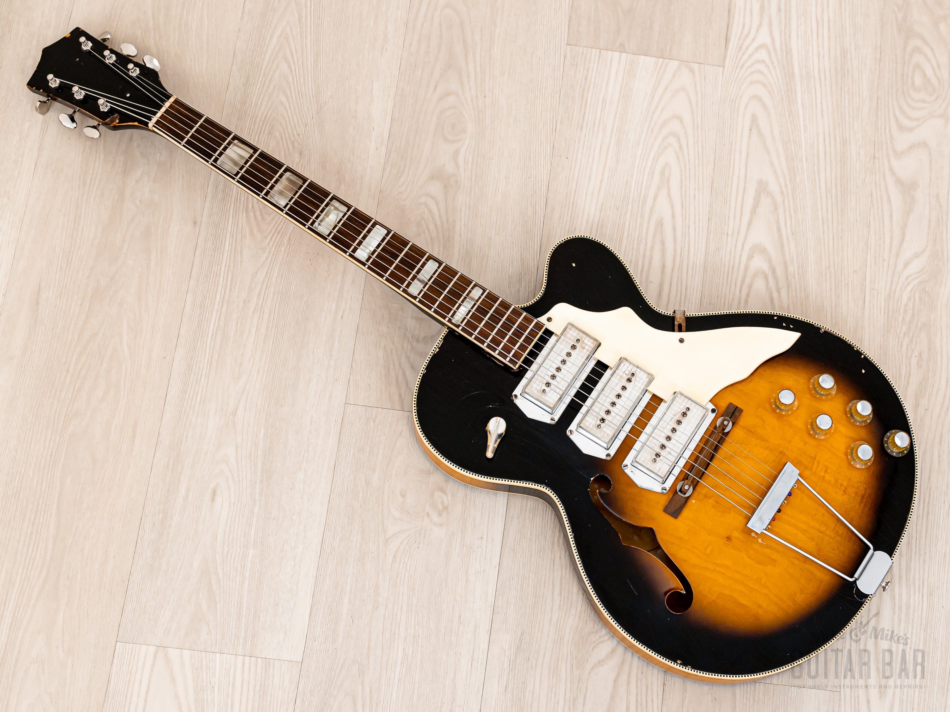 1960s Kay Swingmaster K763 Vintage Hollowbody Guitar w/ Kleenex Box Pi