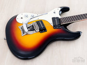 Left-handed Mosrite Super Custom '65 angled body view