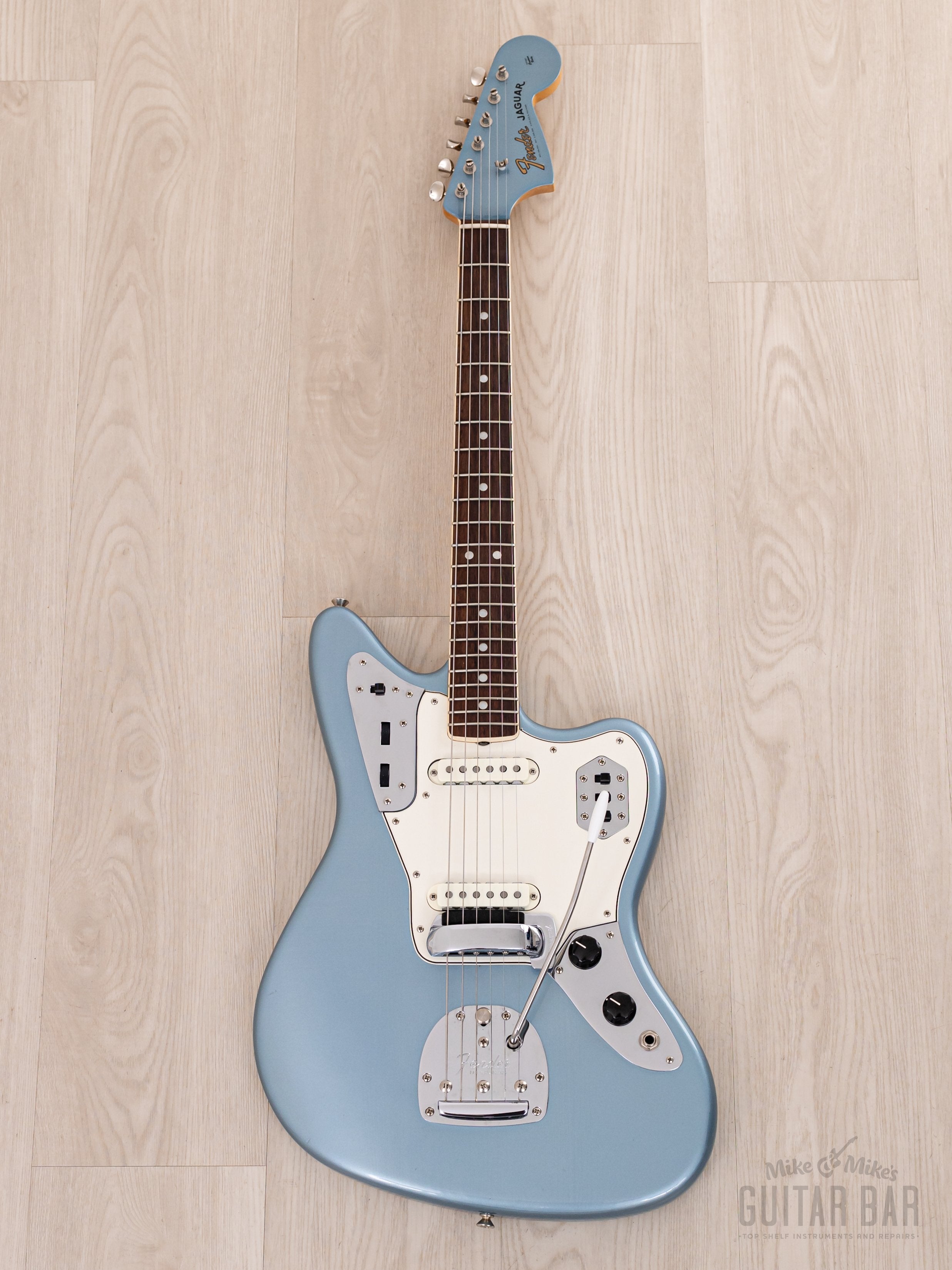 2014 Fender American Vintage '65 Jaguar Ice Blue + Headstock, Near-Mint w/ Case & Hangtags