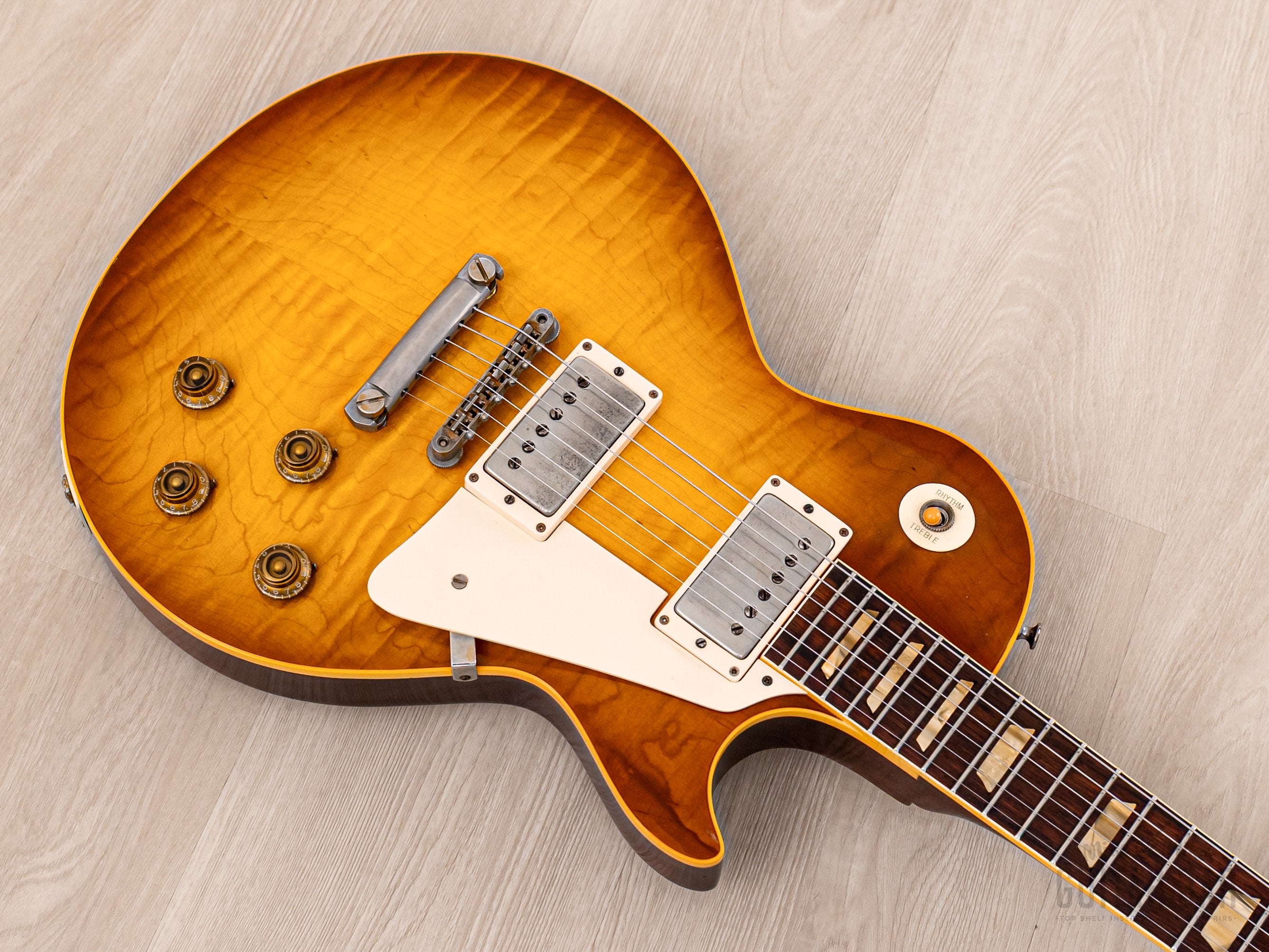 2022 Tom Bartlett 1959 Les Paul Standard ‘Burst Replica Amber Sunburst w/ Brazilian Board, Dave Stephens PAFs, Case