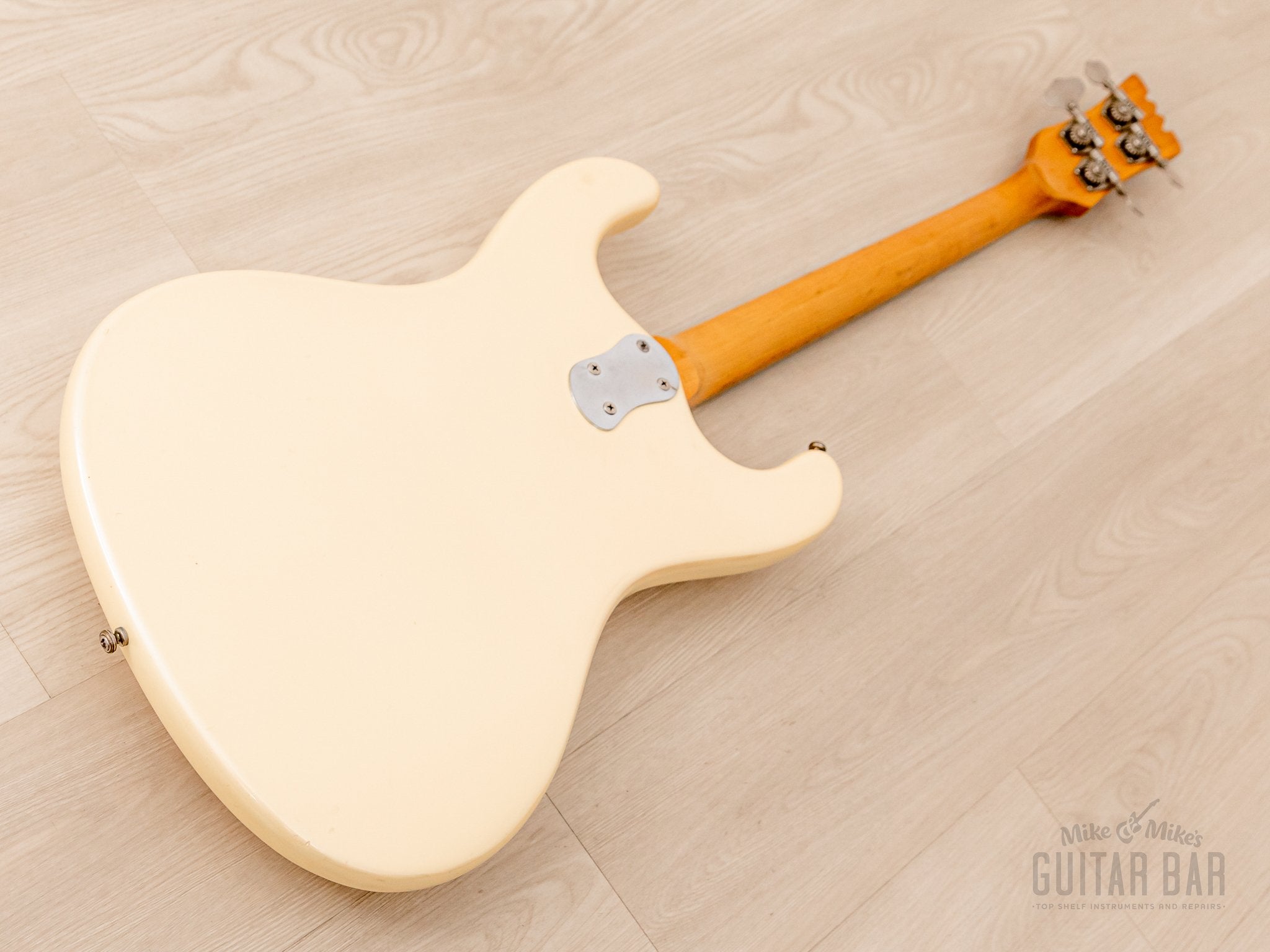 1966 Mosrite Ventures Model Bass Pearl White w/ Case, USA-Made Bakersf