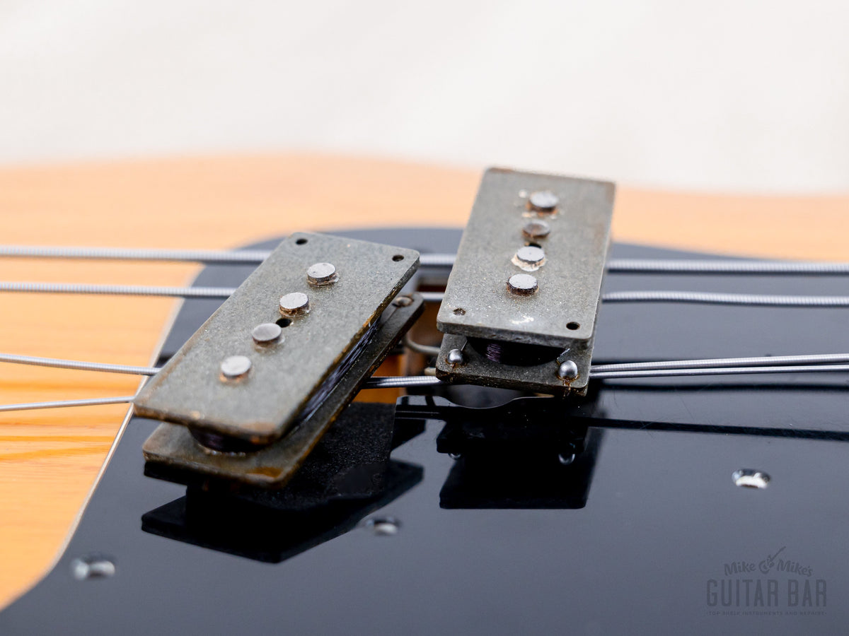 1976 Fender Precision Bass pickup close-up