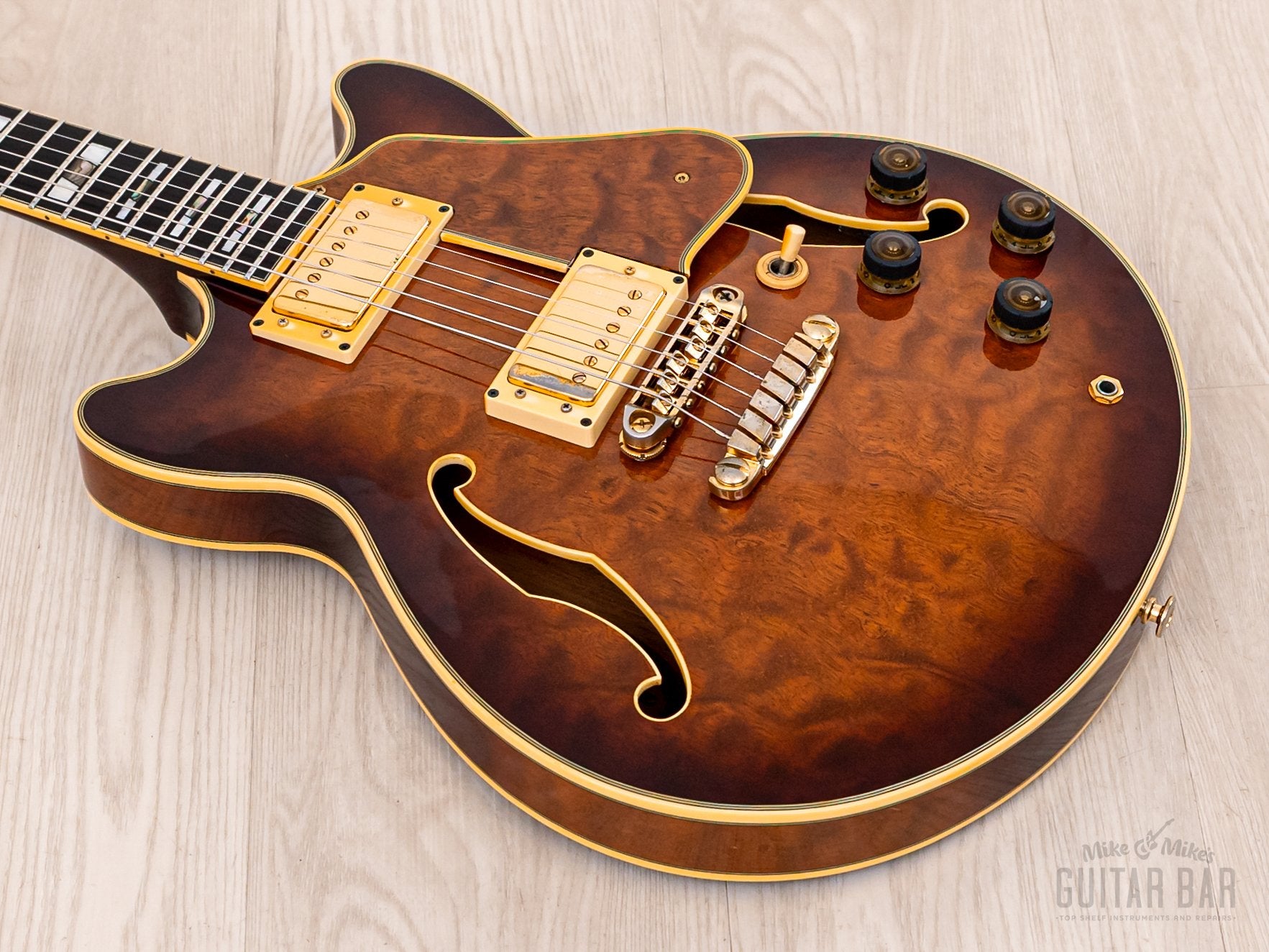 1988 Ibanez Artstar AM200 Burl Mahogany Vintage Semi-Hollow Guitar Antique Violin, Near-Mint