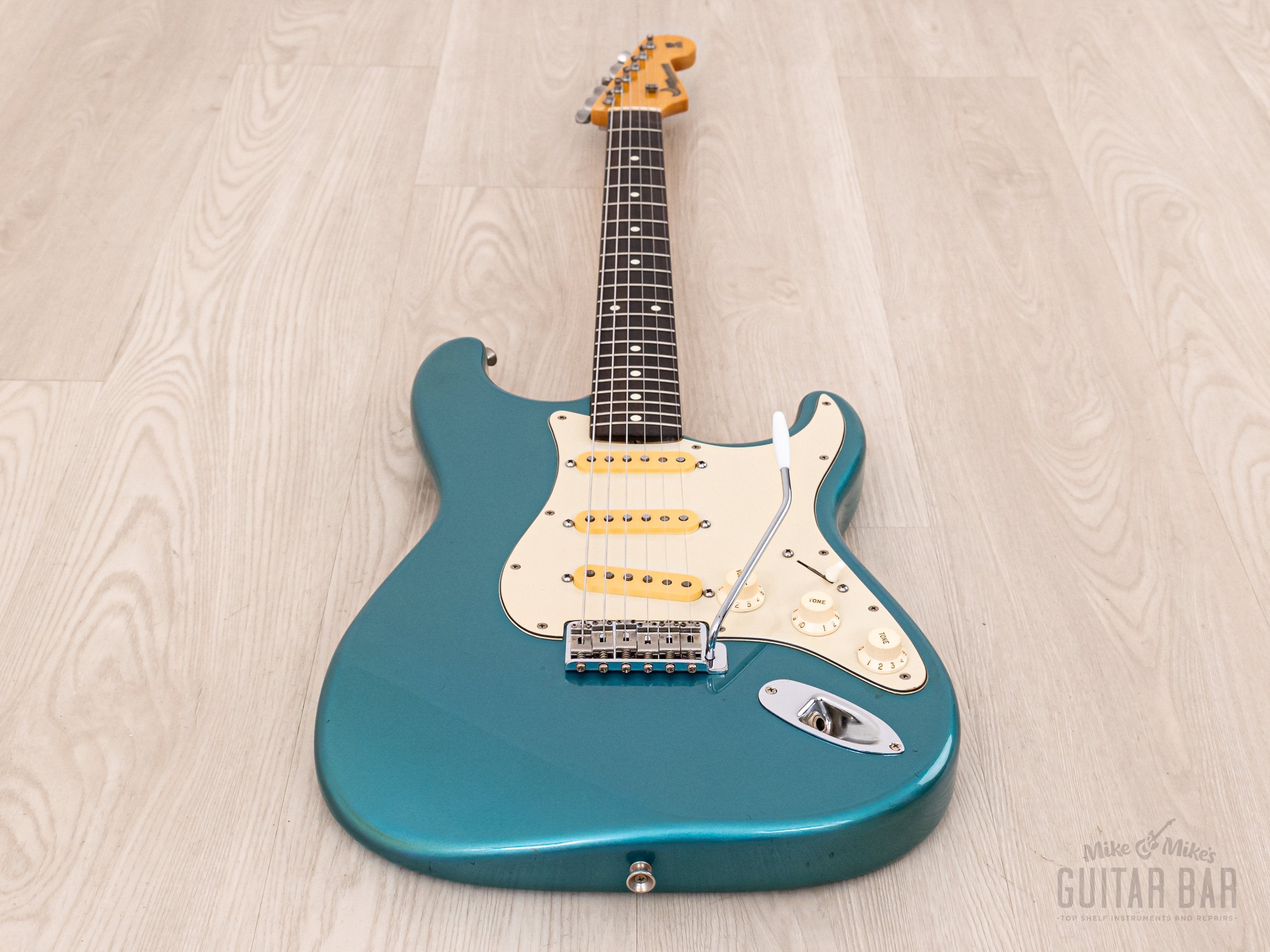 1980s PGM Moon ST-248 S-Style Guitar Lake Placid Blue w/ Seymour Dunca