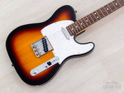 2021 Fender Hybrid II Telecaster Metallic Sunburst, body front angle