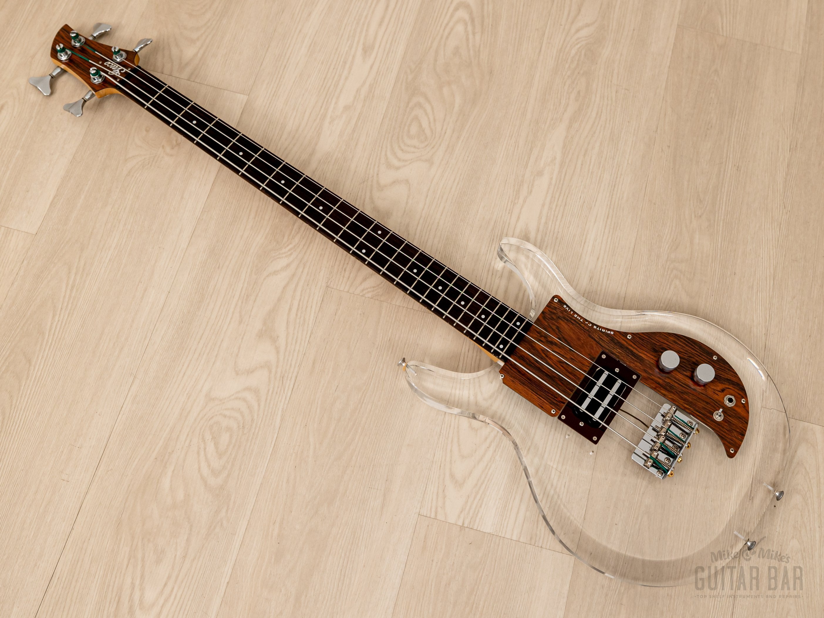 1990 Greco APB-1000 Dan Armstrong-Style Vintage Lucite Short Scale Bass  Guitar, Near-Mint, Japan Fujigen