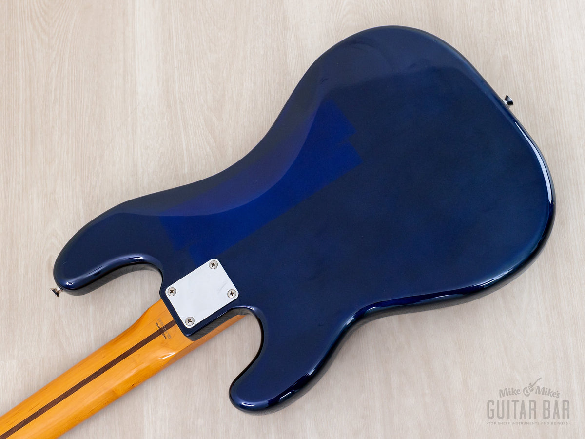 Close-up of blue body back and neck plate