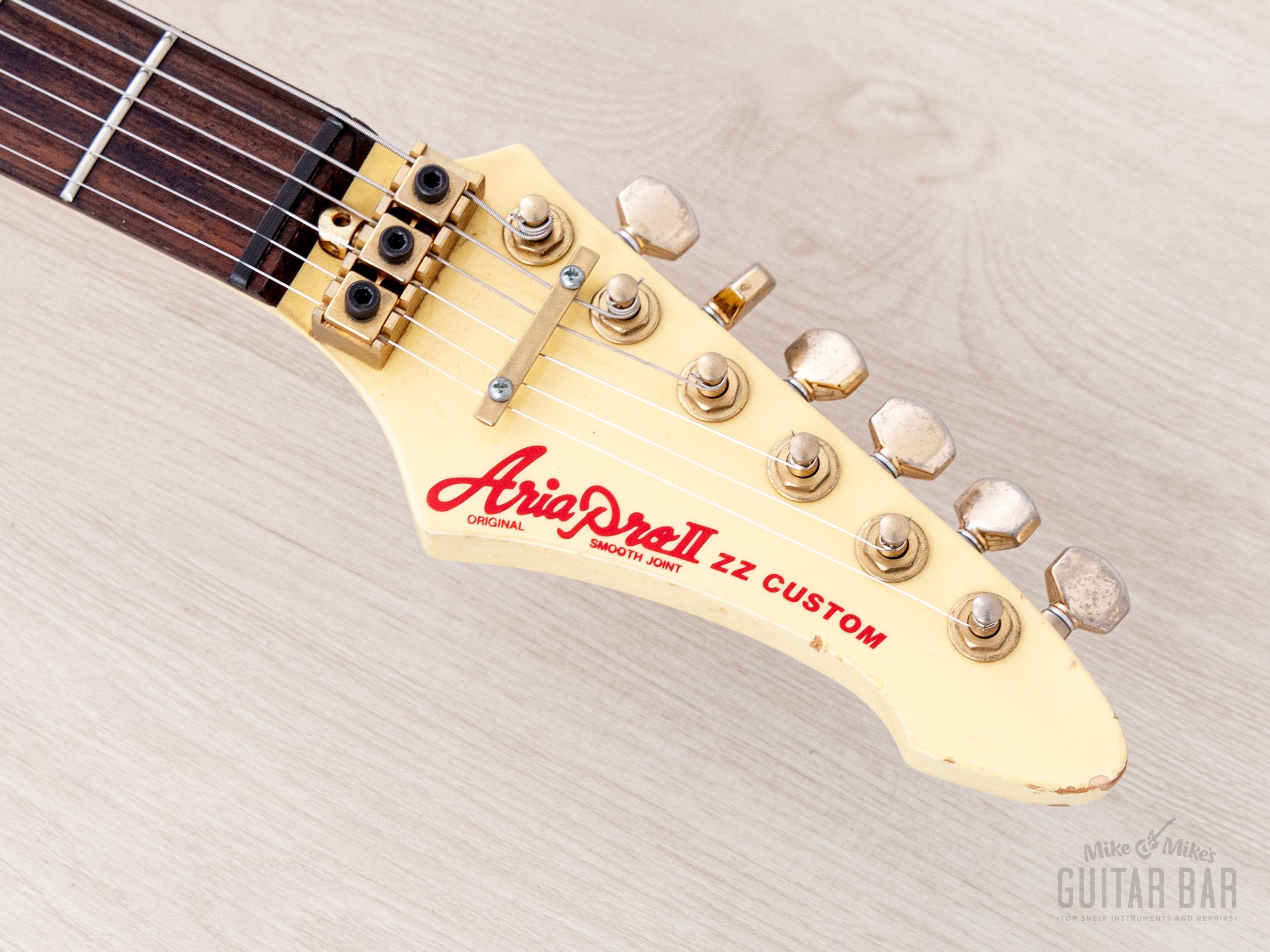1984 Aria Pro II ZZ Custom Bloody White w/ Gold Hardware & Floyd, Japa