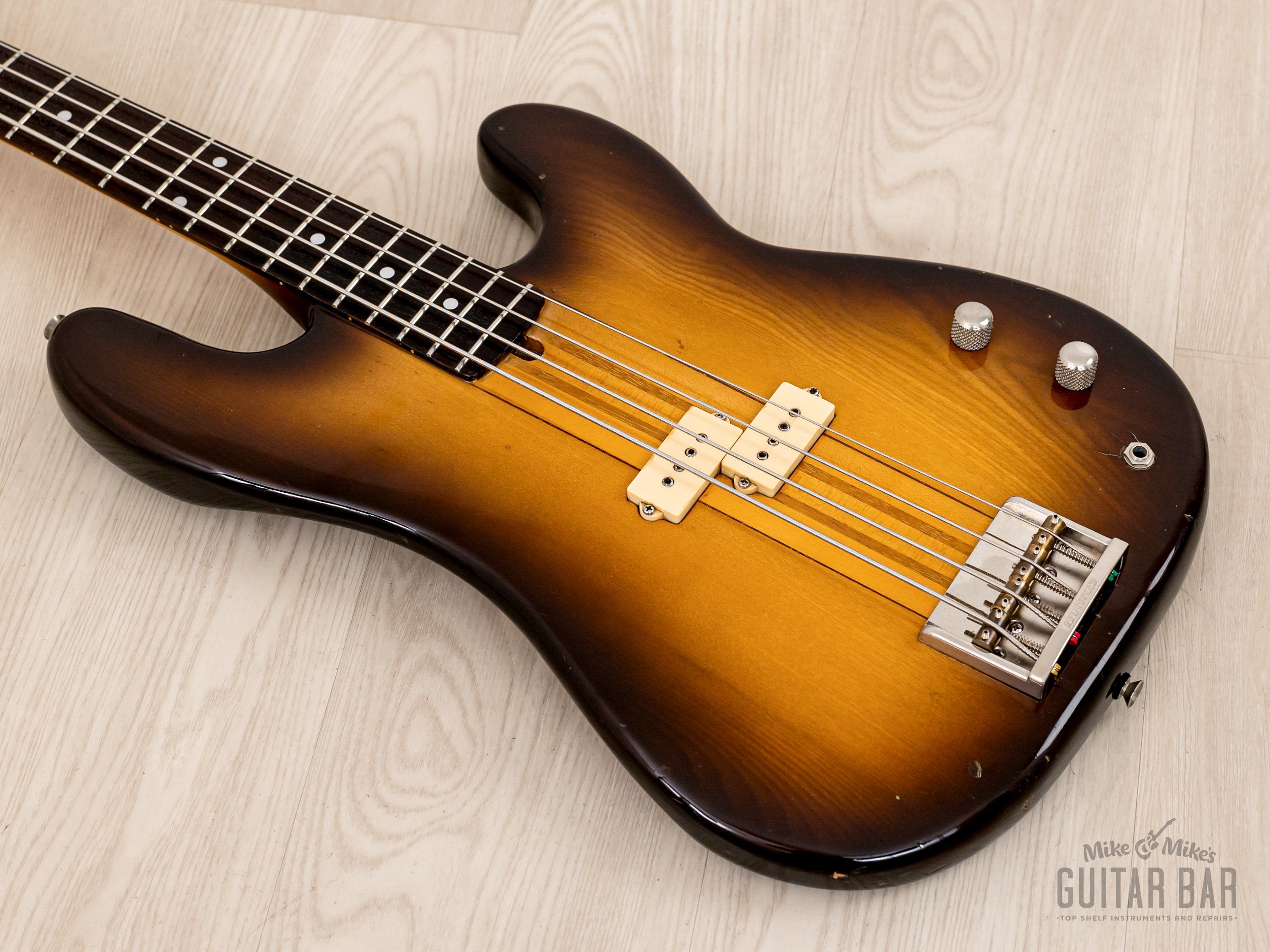 1980 Fernandes BO-50 Vintage Neck Through P-Bass Sunburst Stone Logo w/ Case, Japan