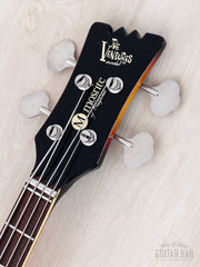 Mosrite Ventures Bass headstock front with The Ventures logo