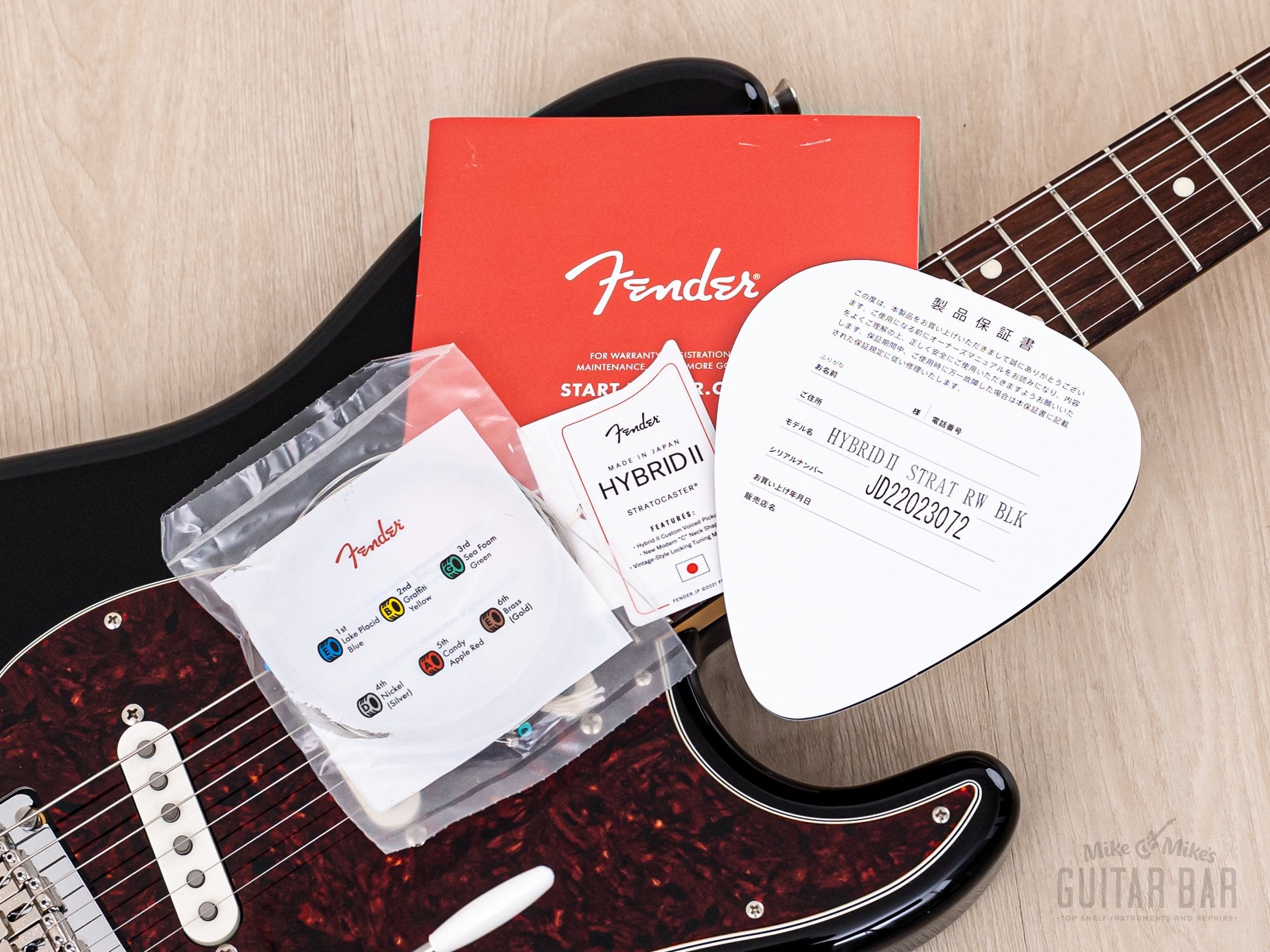 2022 Fender Hybrid II 60s Stratocaster Black, Near-Mint w/ Hangtags, Japan MIJ