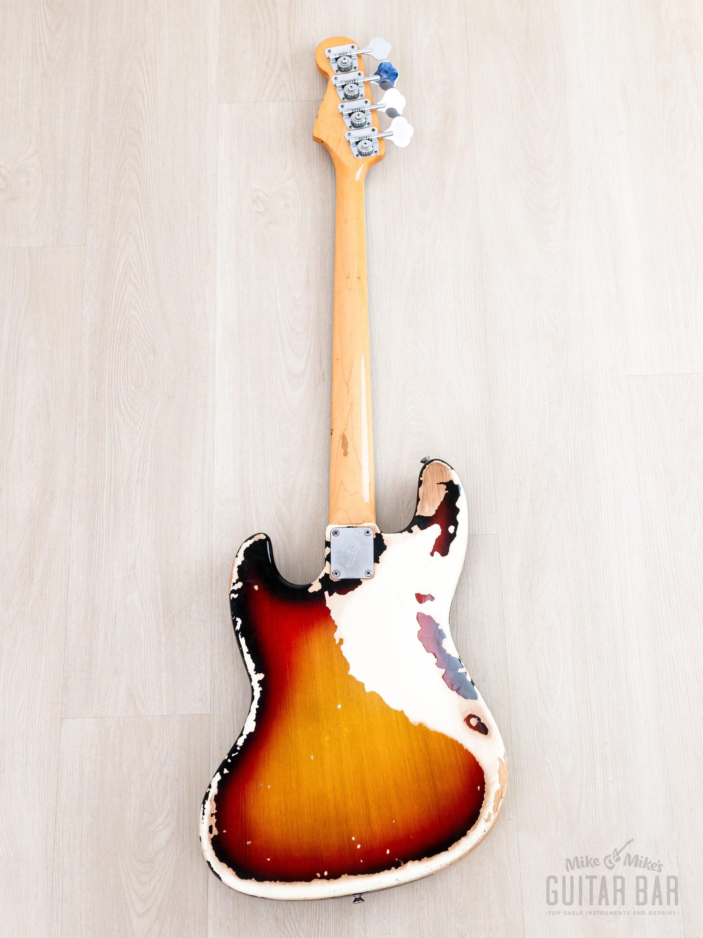 1969 Fender Jazz Bass Sunburst Faux Burst Vintage Bass w/ Case
