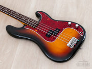 Angled view of Sunburst body and neck
