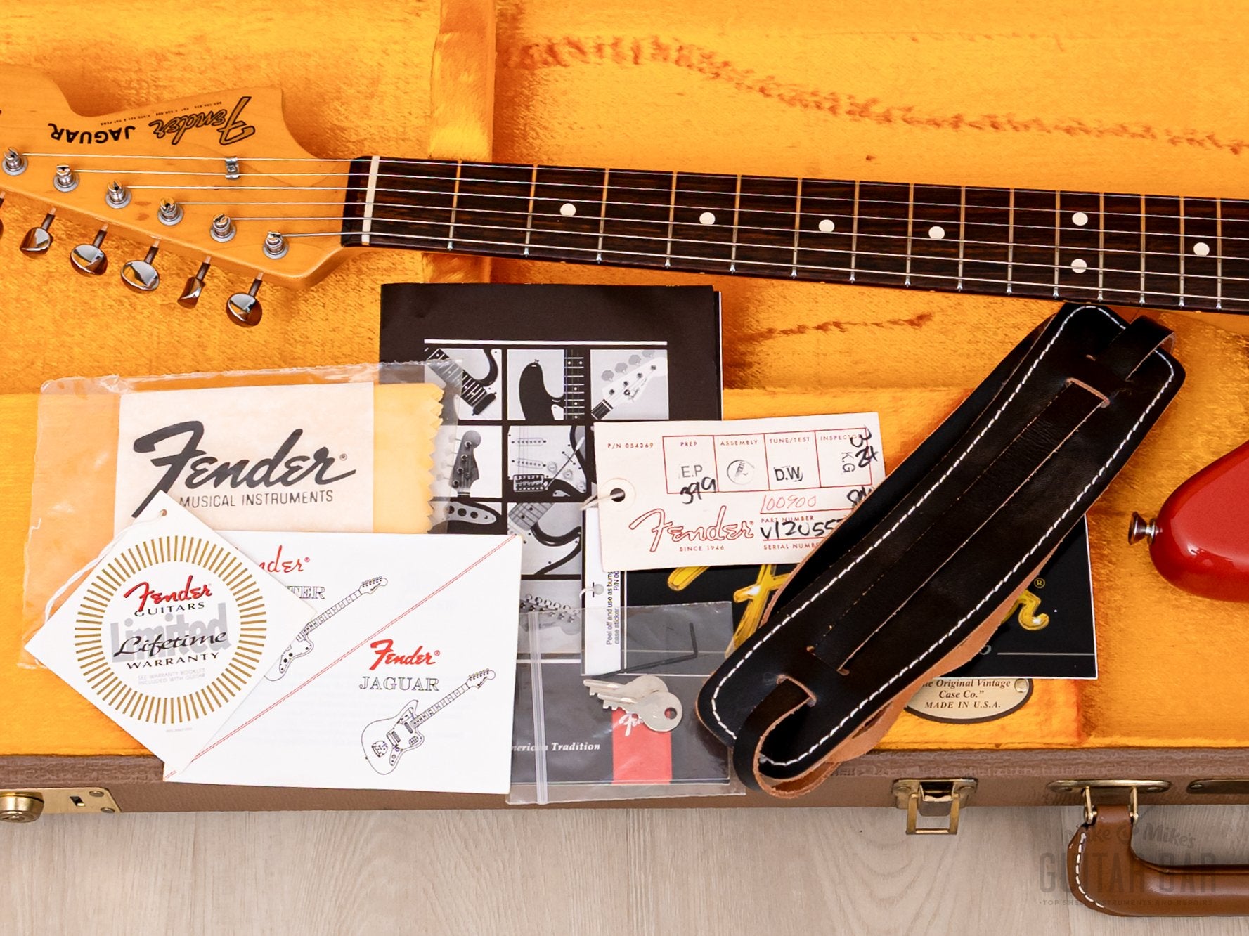 1999 Fender American Vintage '62 Jaguar Fiesta Red, 100% Original & Near-Mint w/ Case, Hangtags (1st Year Model)