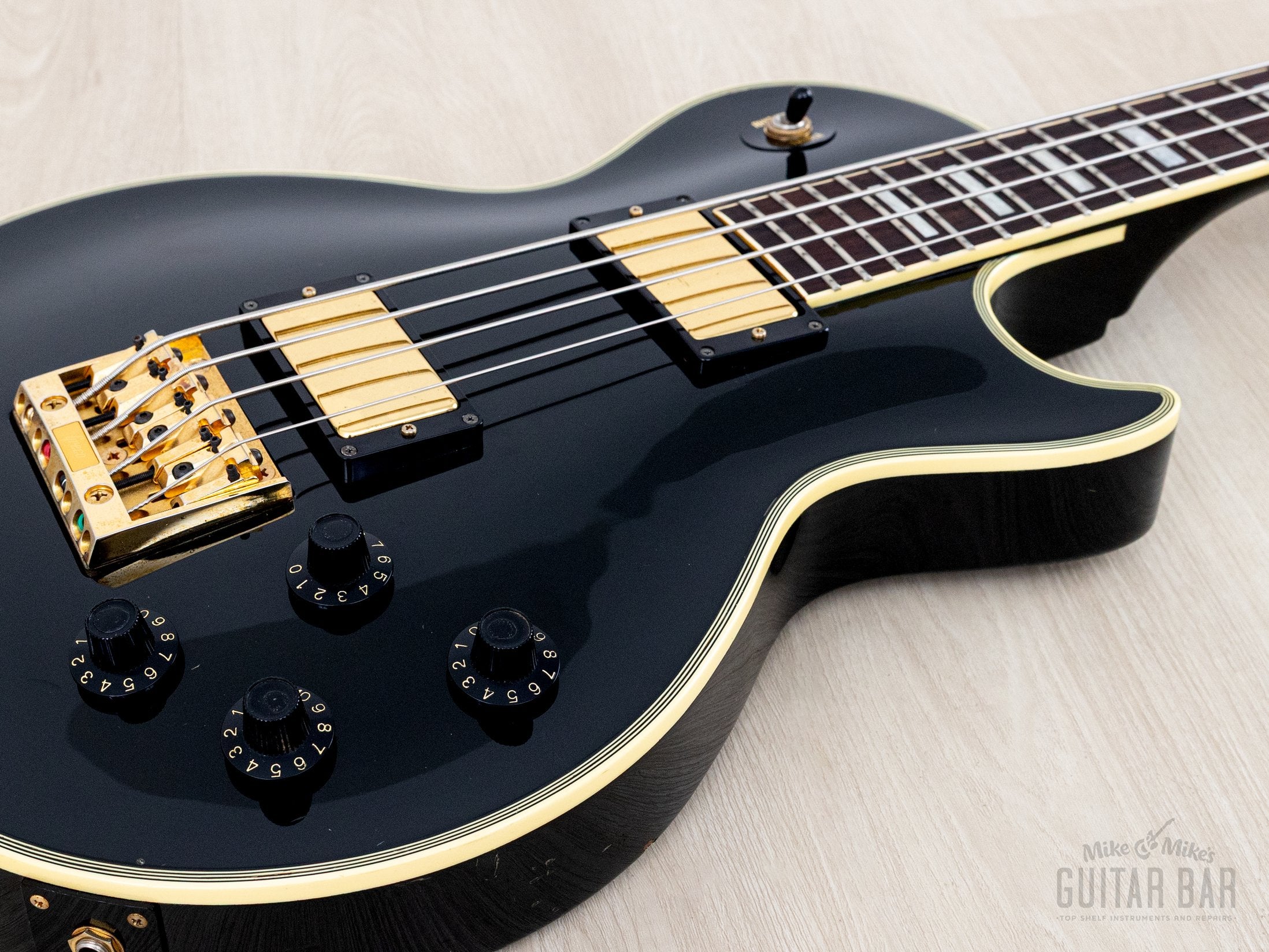 1992 Greco EGB-100 Custom Black Beauty Vintage Short Scale Bass, Japan