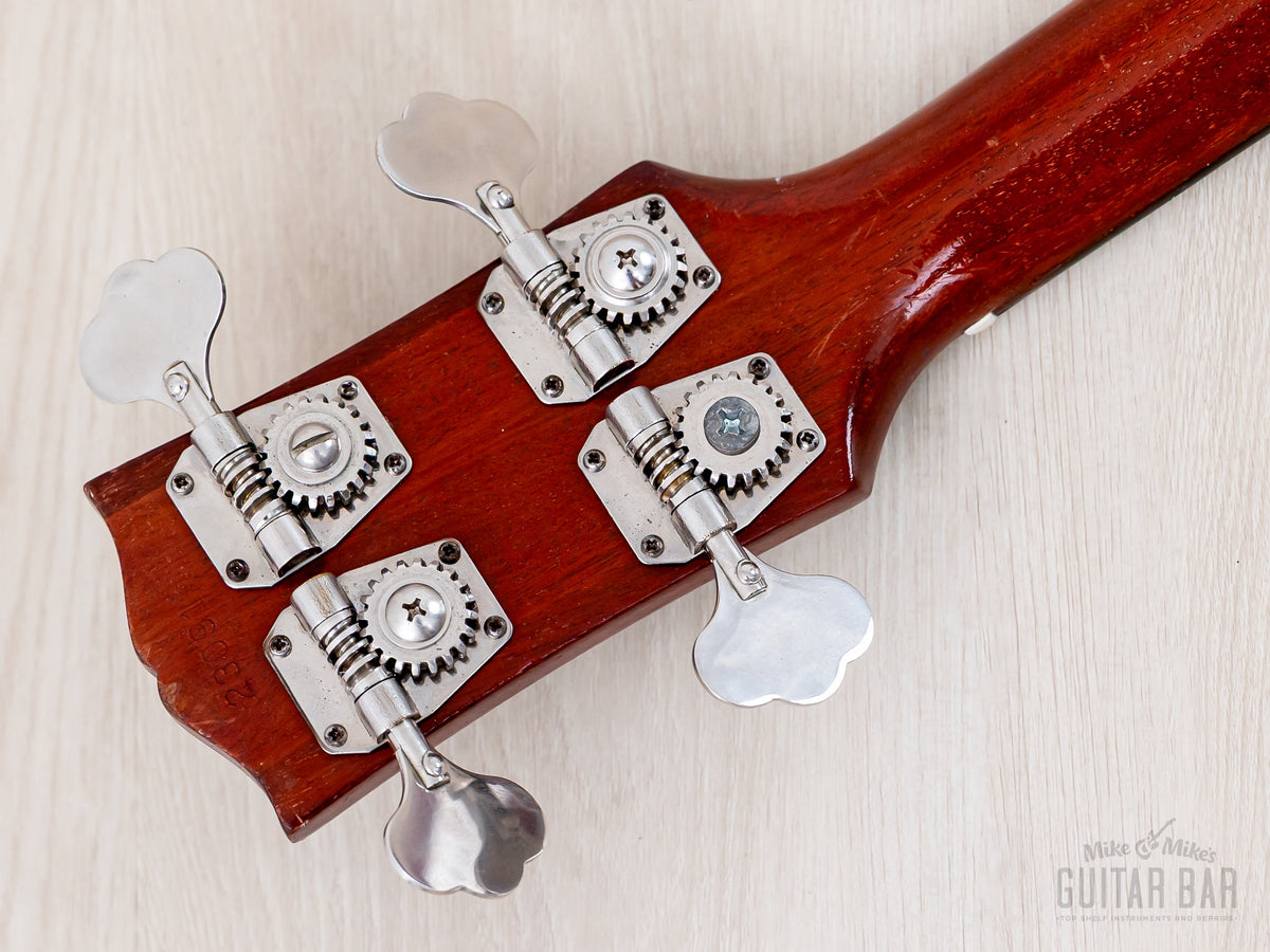 1964 Gibson EB-0 bass - headstock back and tuners