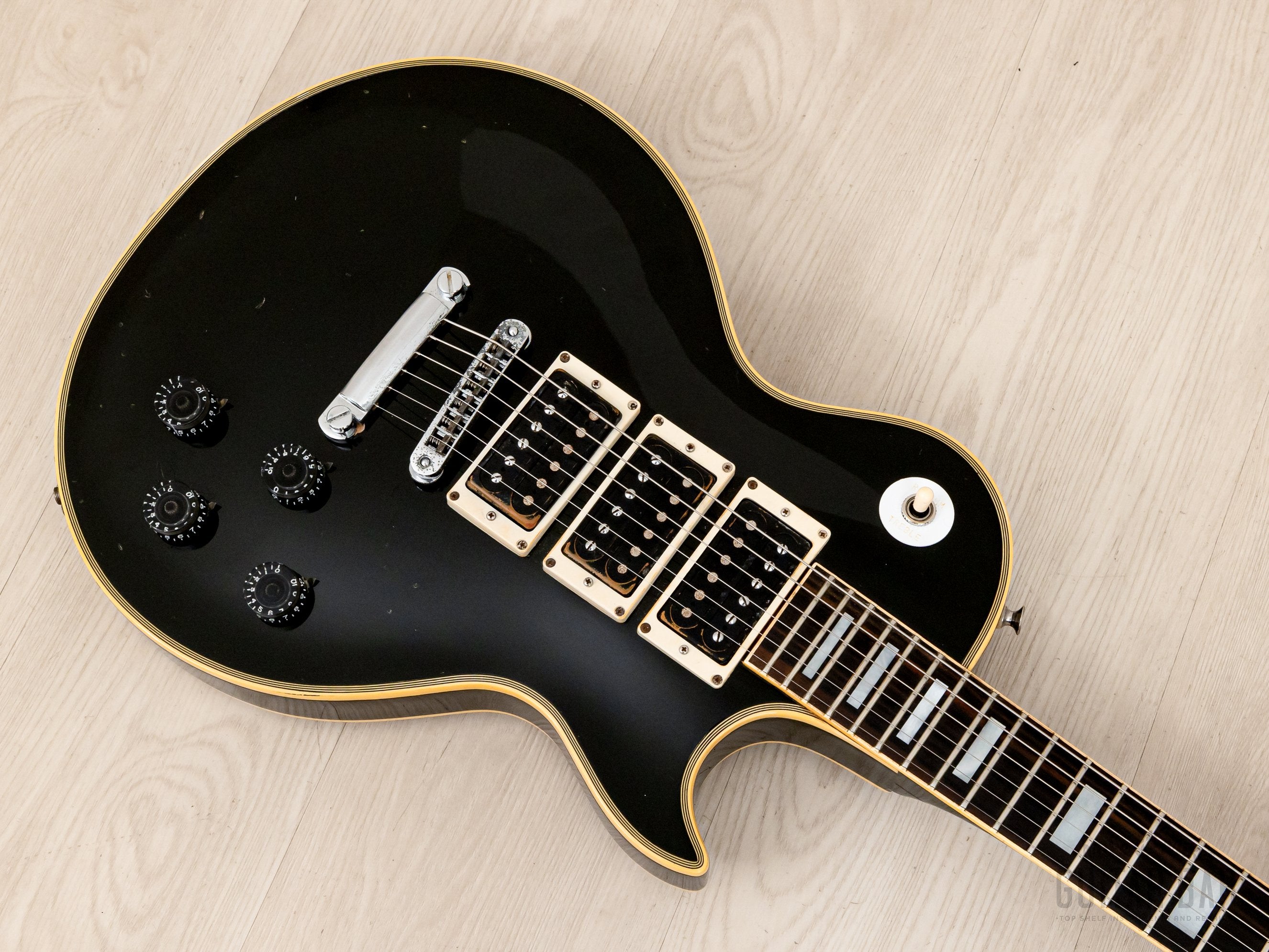 1977 Greco EG800PB Vintage 3 Pickup Custom Black Beauty Frampton Phenix, Japan Fujigen