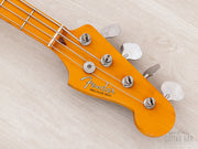 2002 Fender '57 Precision Bass PB57-53 Black, headstock front with Fender logo
