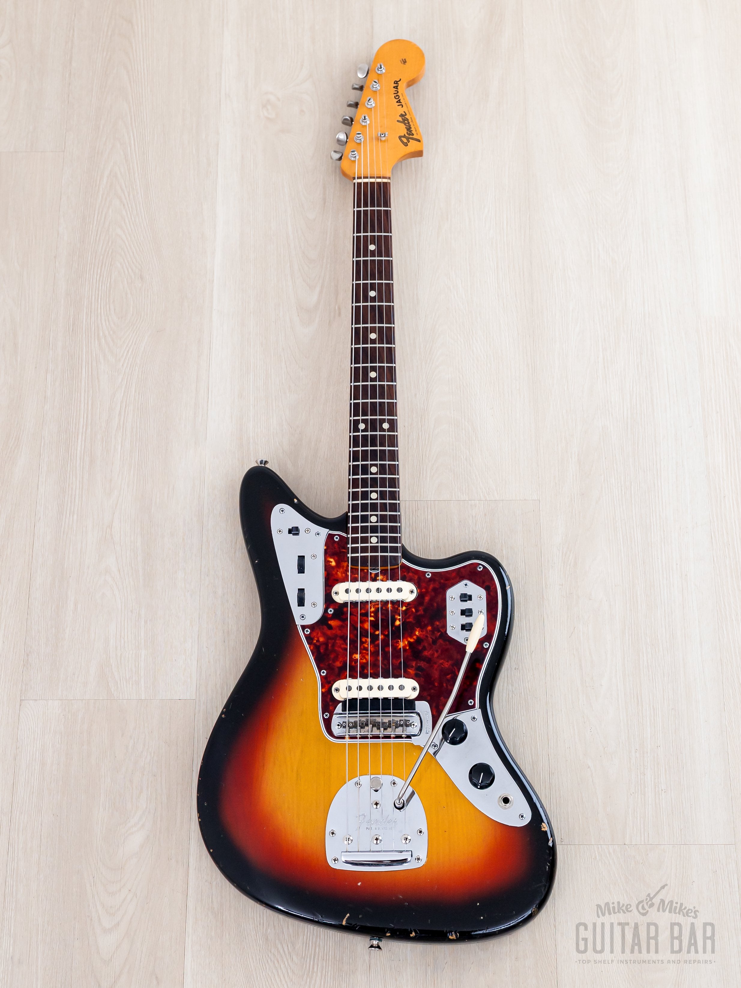 1965 Fender Jaguar Vintage Offset Guitar Sunburst w/ Case