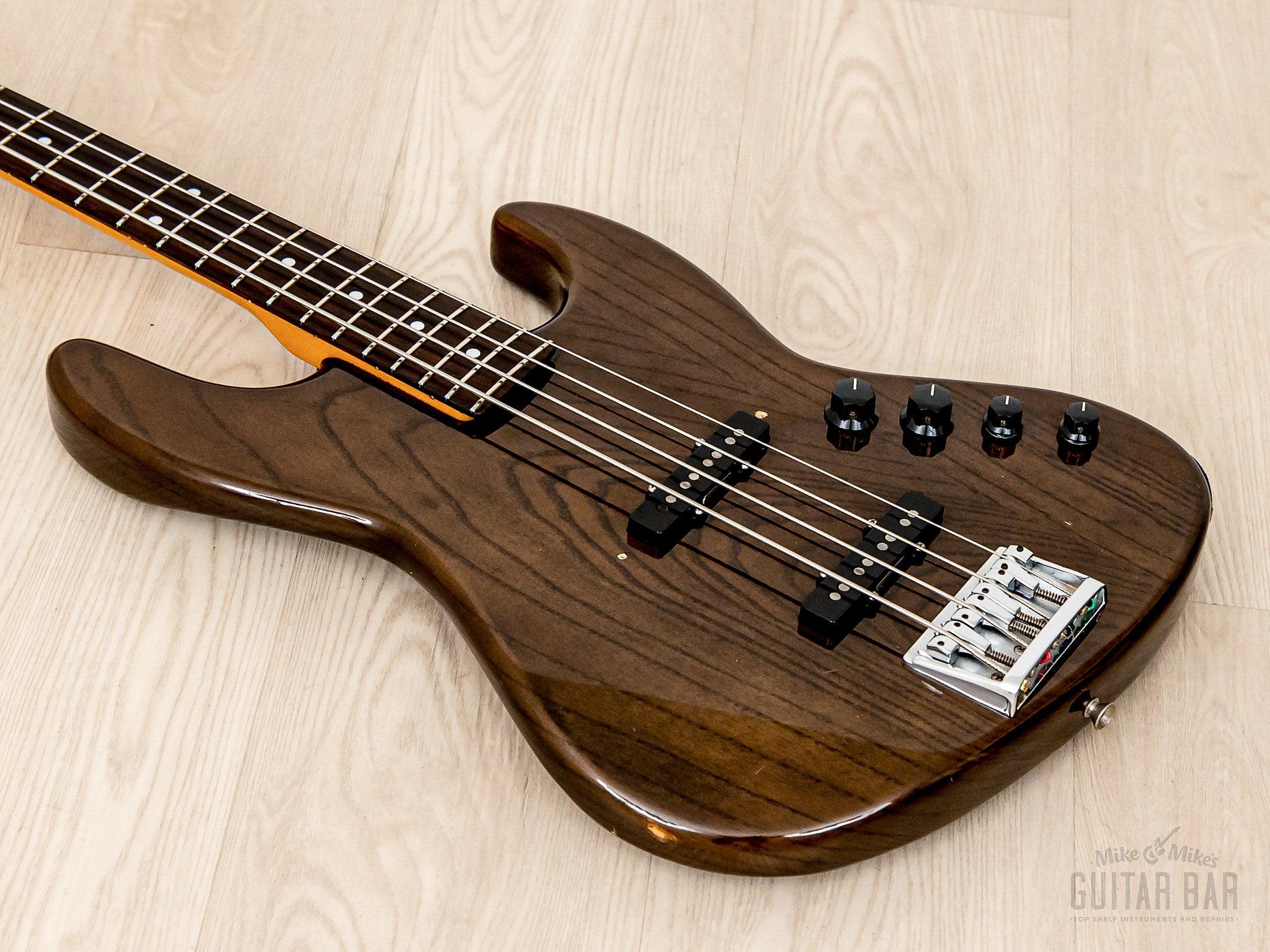 1990 Fender Pro Feel Jazz Bass JBR-800 Walnut w/ Pure Vintage '66 Pickups, Japan MIJ Fujigen
