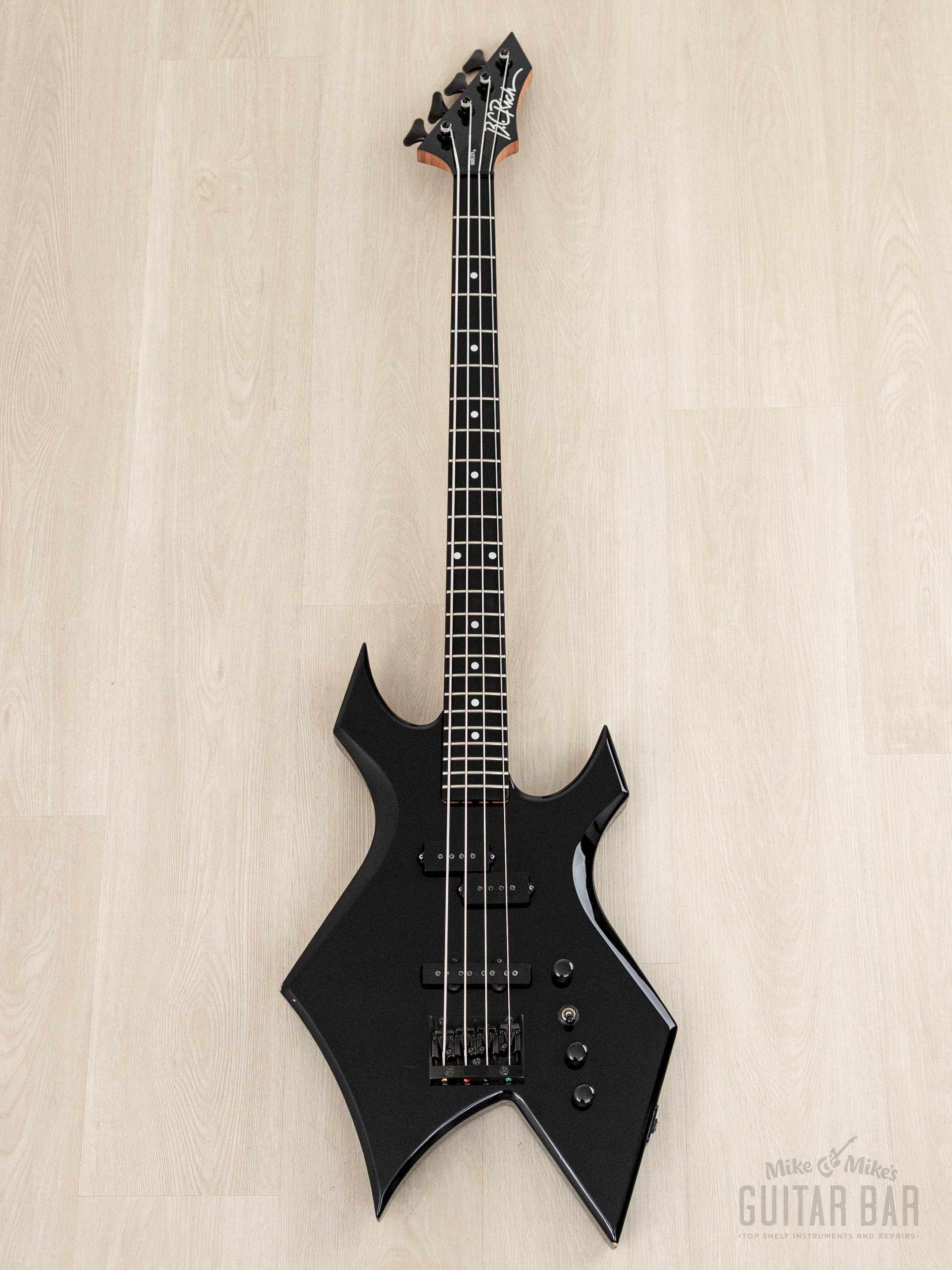 1989 BC Rich Warlock Bass NJ Series WB-857 Vintage PJ Black, Japan