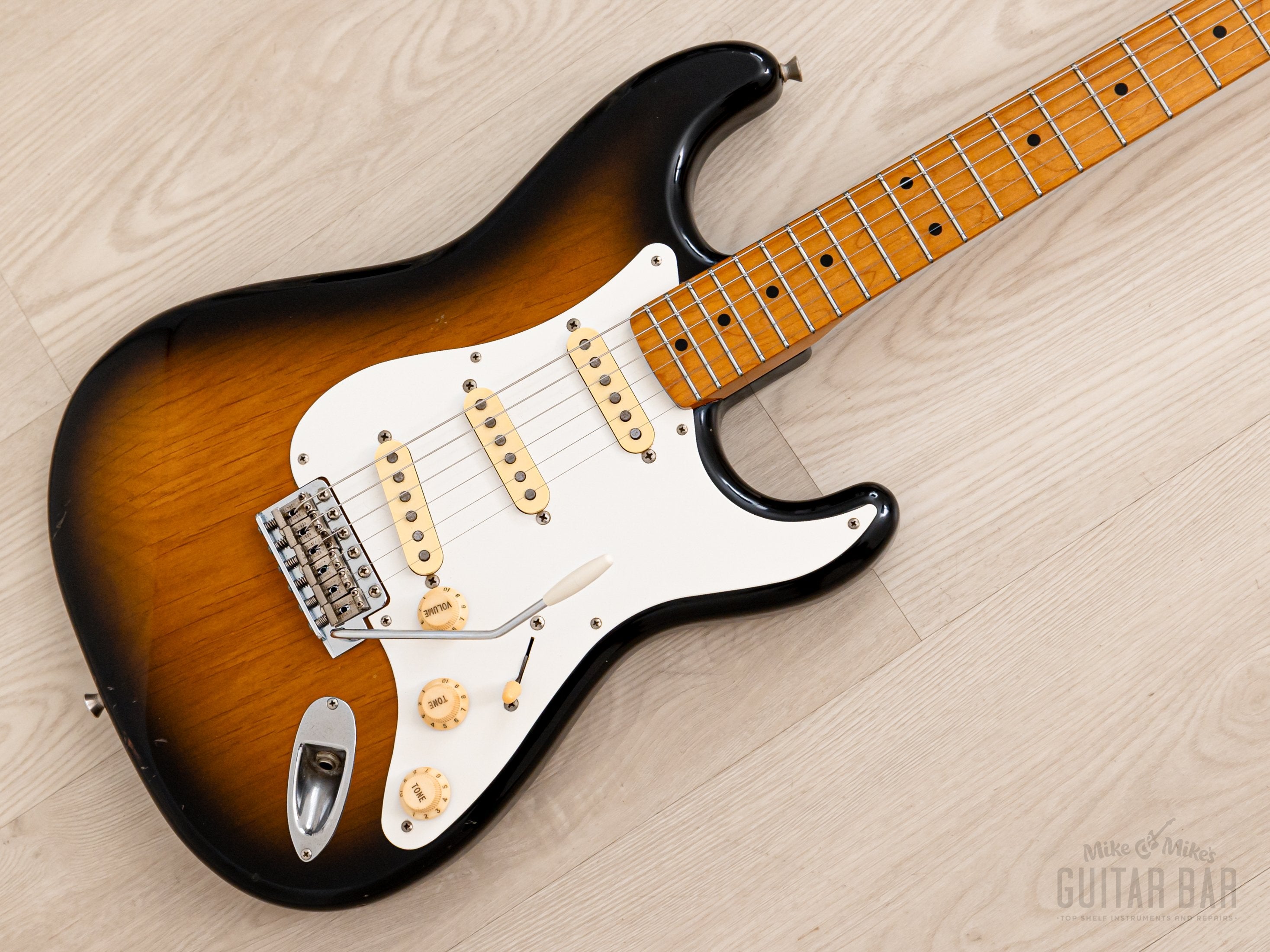 1994 Fender Order Made '57 Stratocaster Sunburst Lacquer w/ Ceramic Pi –  Mike & Mike's Guitar Bar