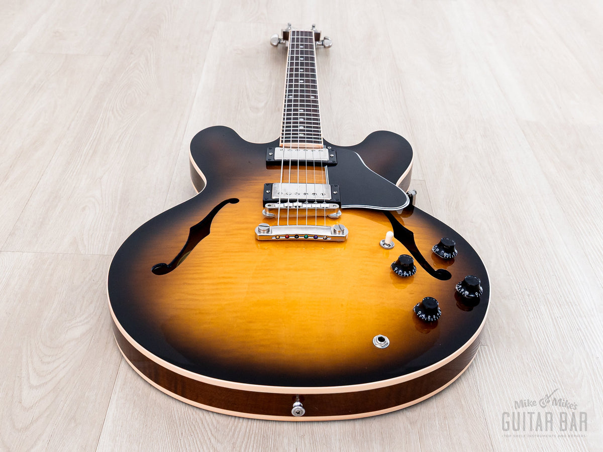 2001 Gibson ES-335 Dot Vintage Sunburst - full front, low angle
